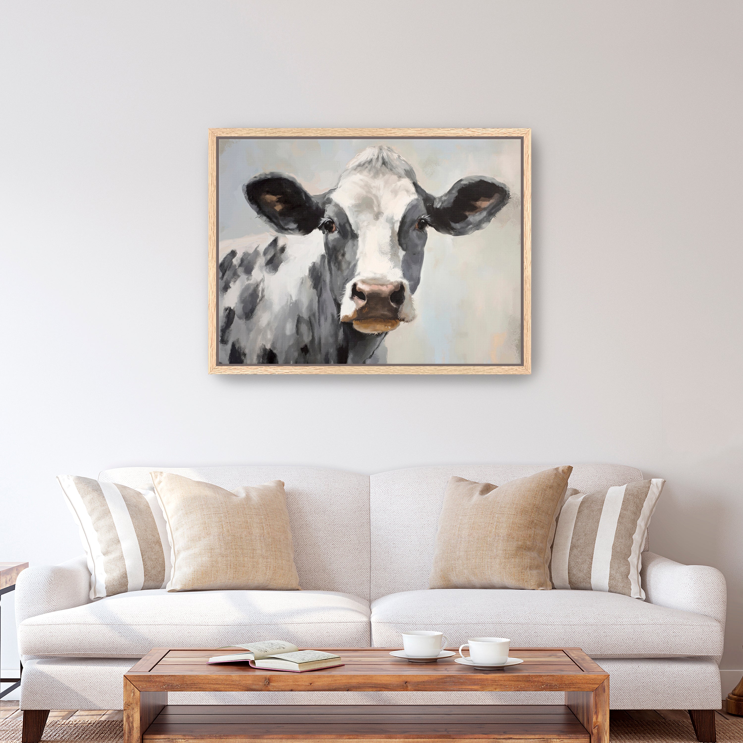 Farm Cow Canvas Giclee Wall Art