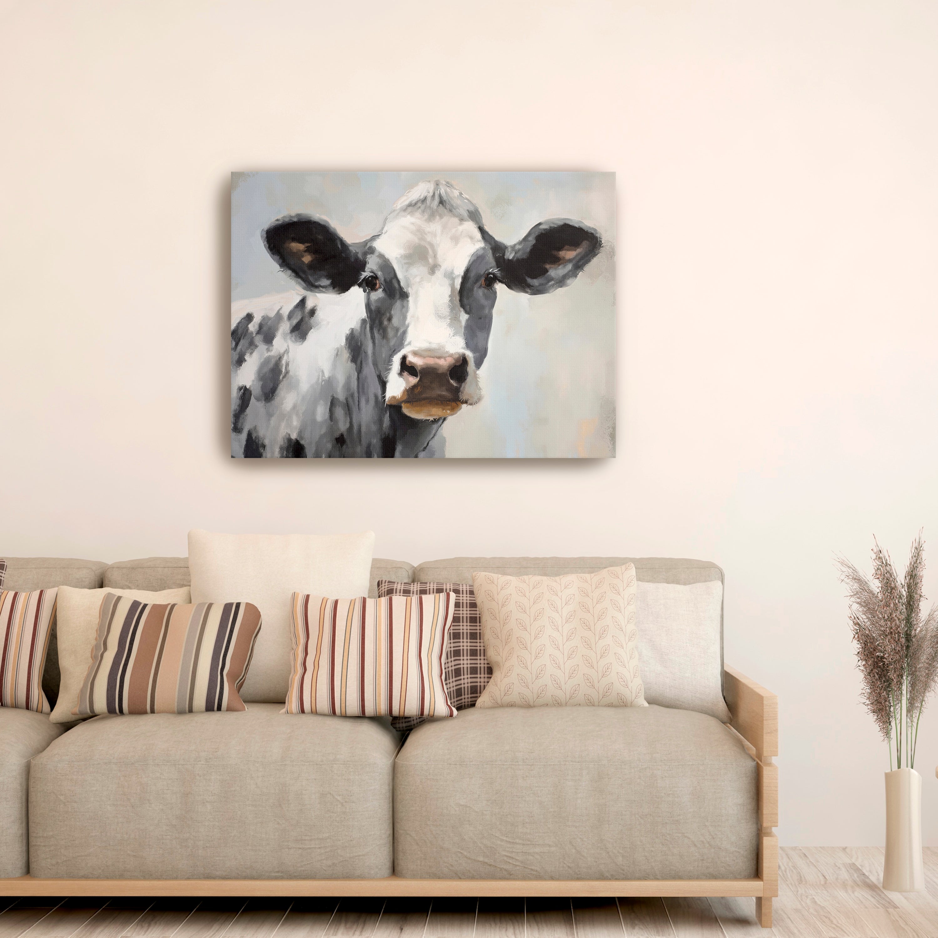 Farm Cow Canvas Giclee Wall Art