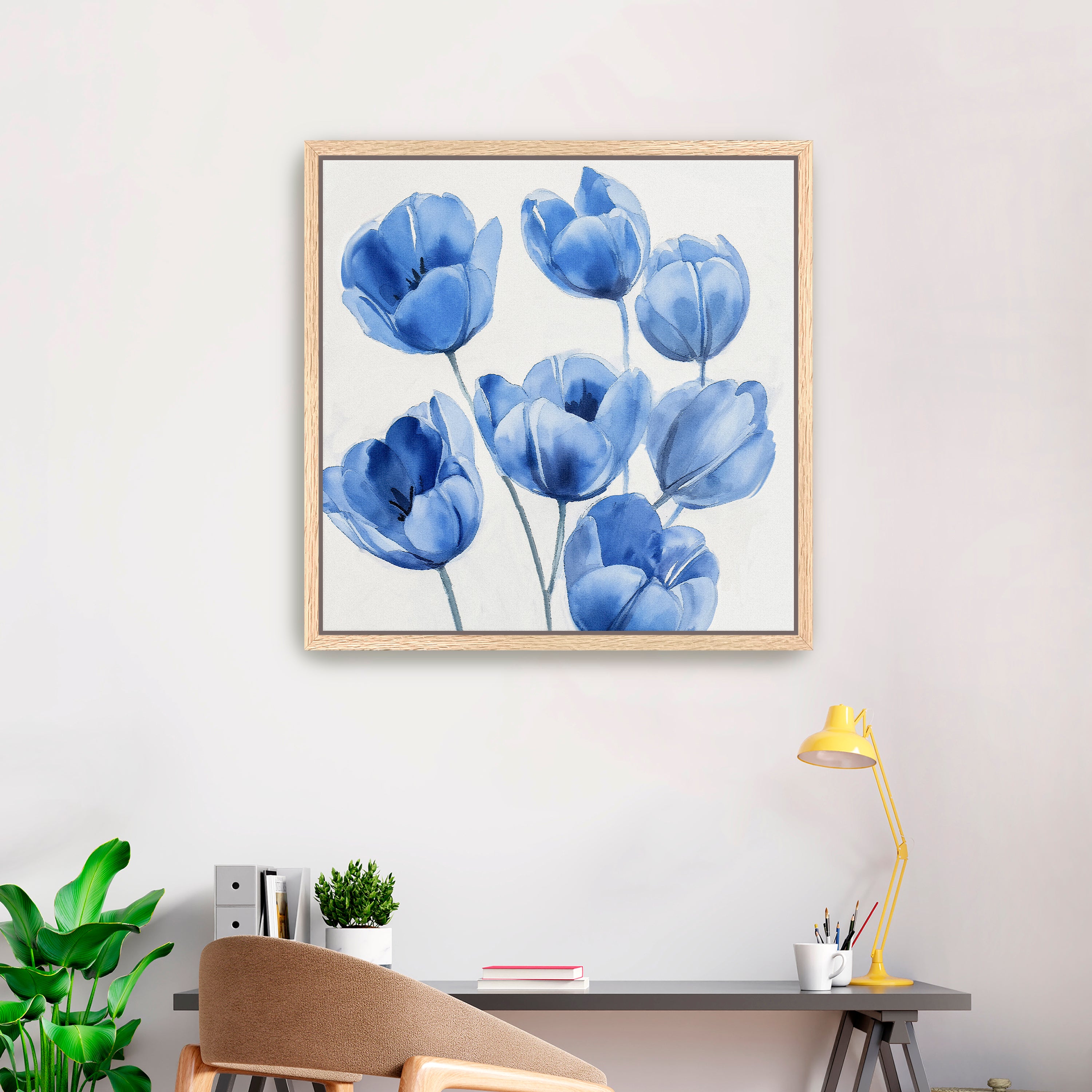Blue Tulips Canvas Giclee