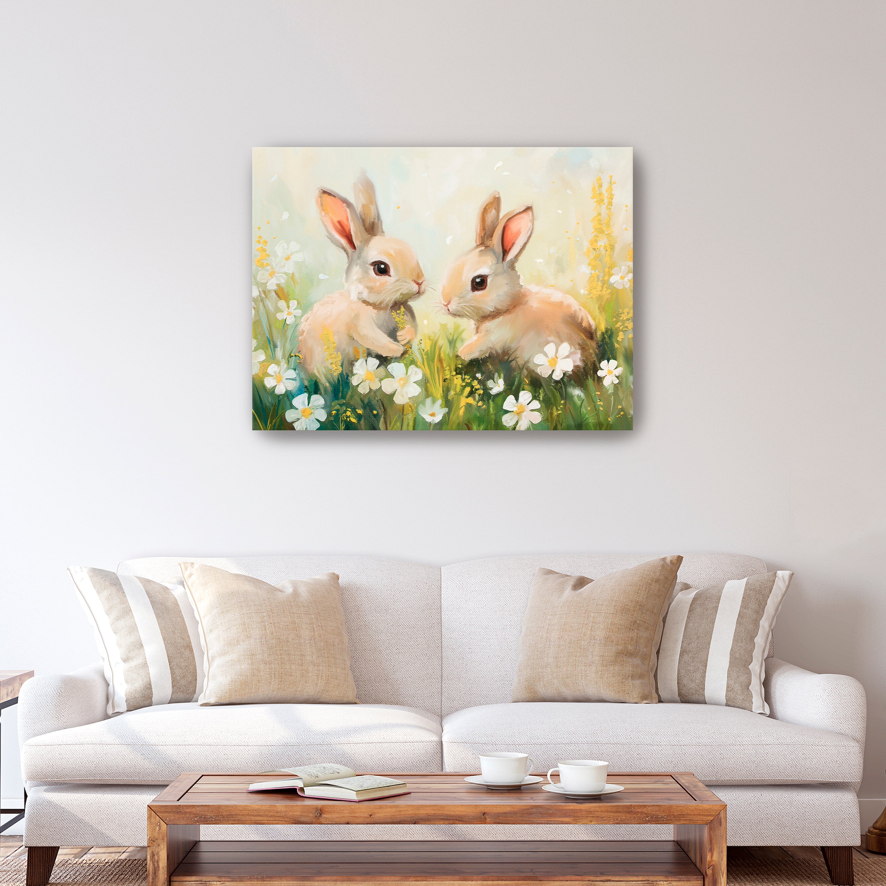 Spring Flower Fields Canvas Giclee