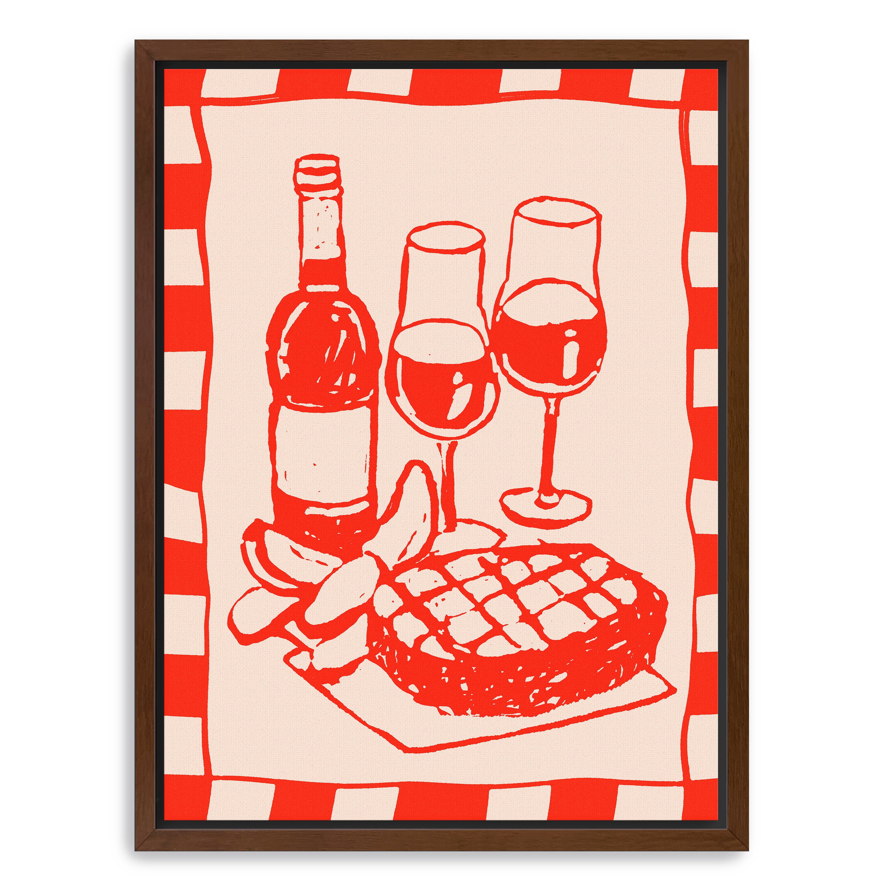 Wine and Steak Canvas Giclee