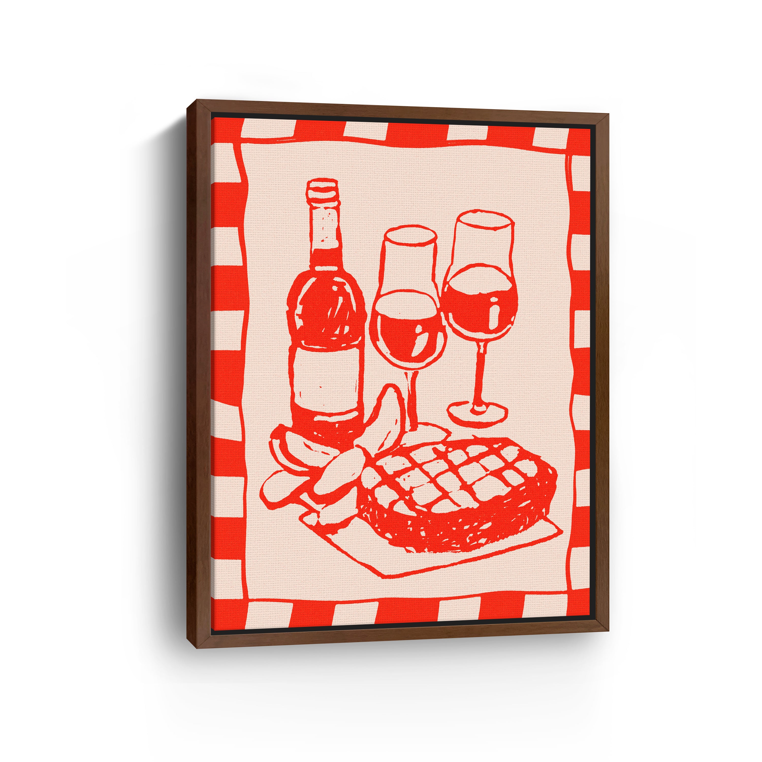 Wine and Steak Canvas Giclee