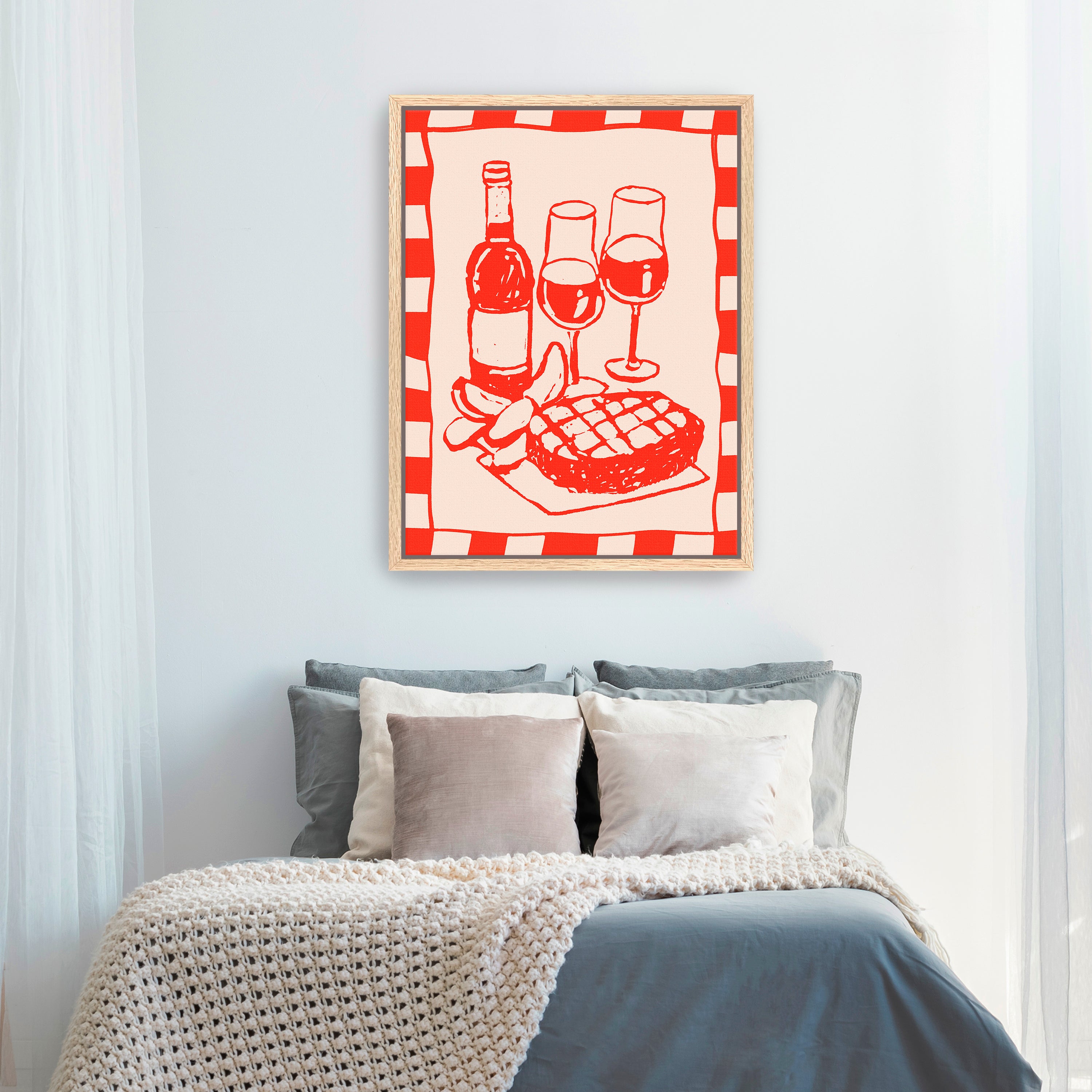 Wine and Steak Canvas Giclee