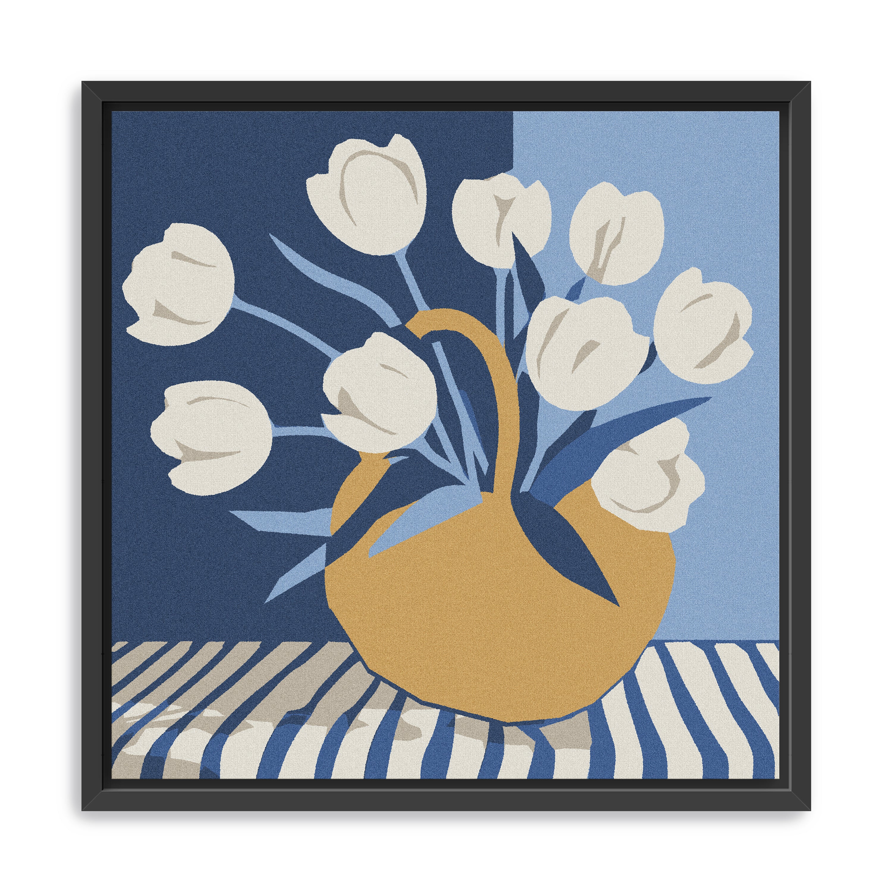 Basketful of White Tulips Canvas Giclee