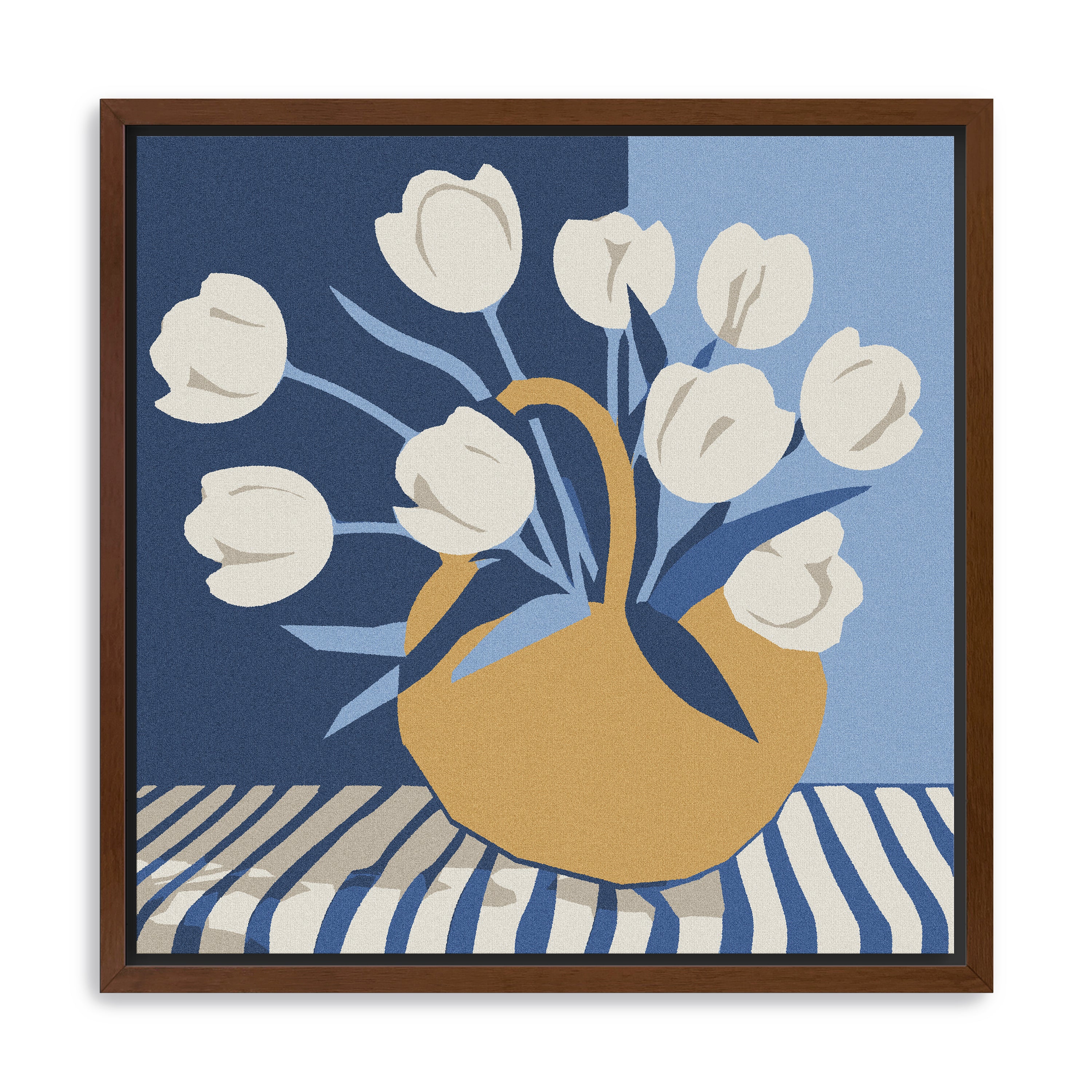 Basketful of White Tulips Canvas Giclee