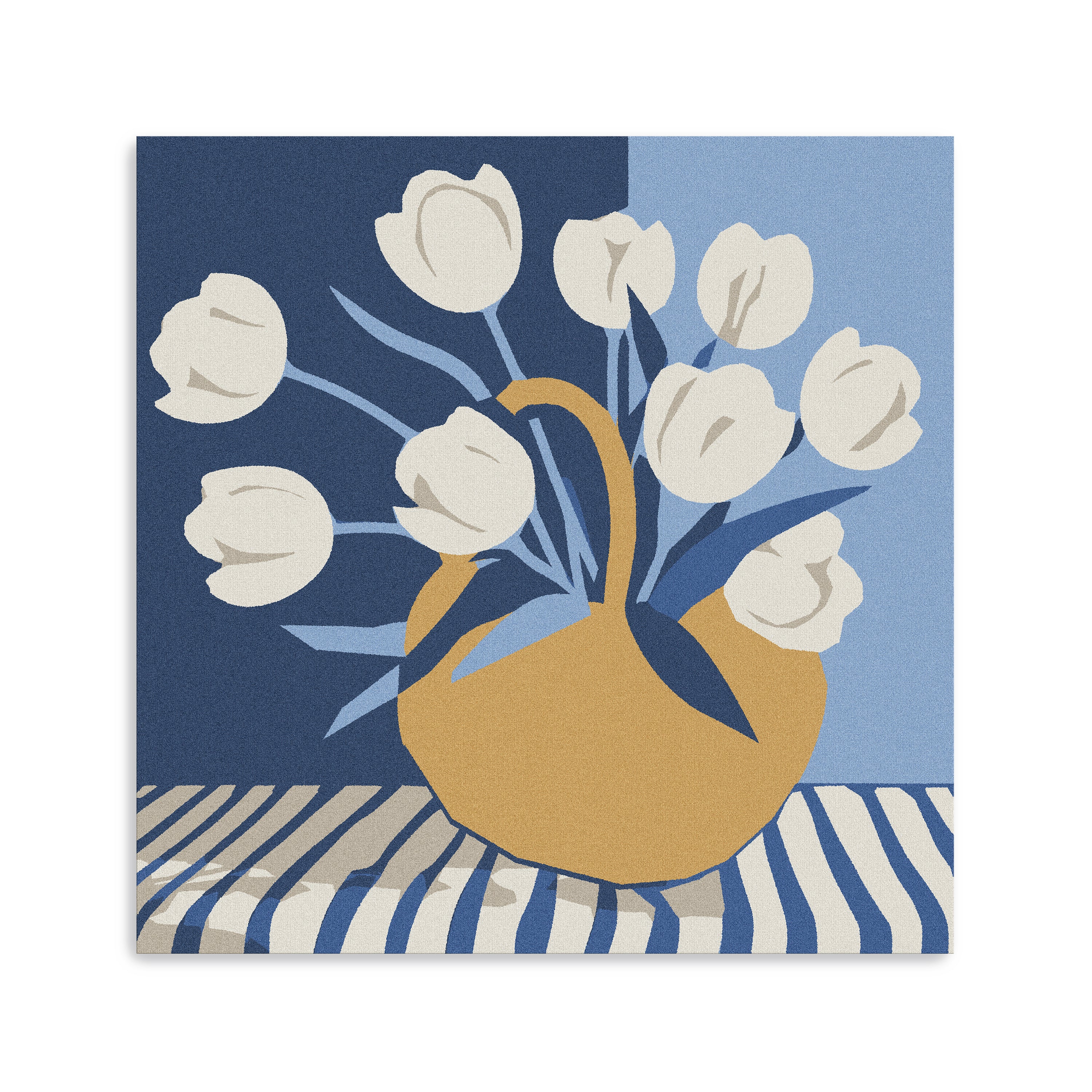 Basketful of White Tulips Canvas Giclee