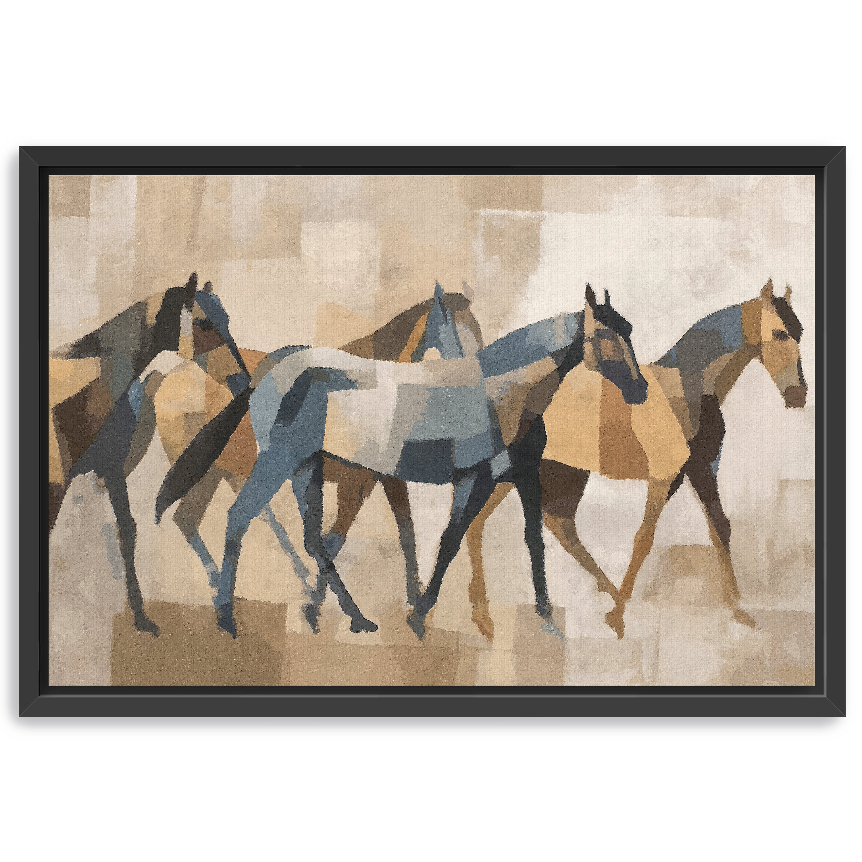 Four Horses Canvas Giclee