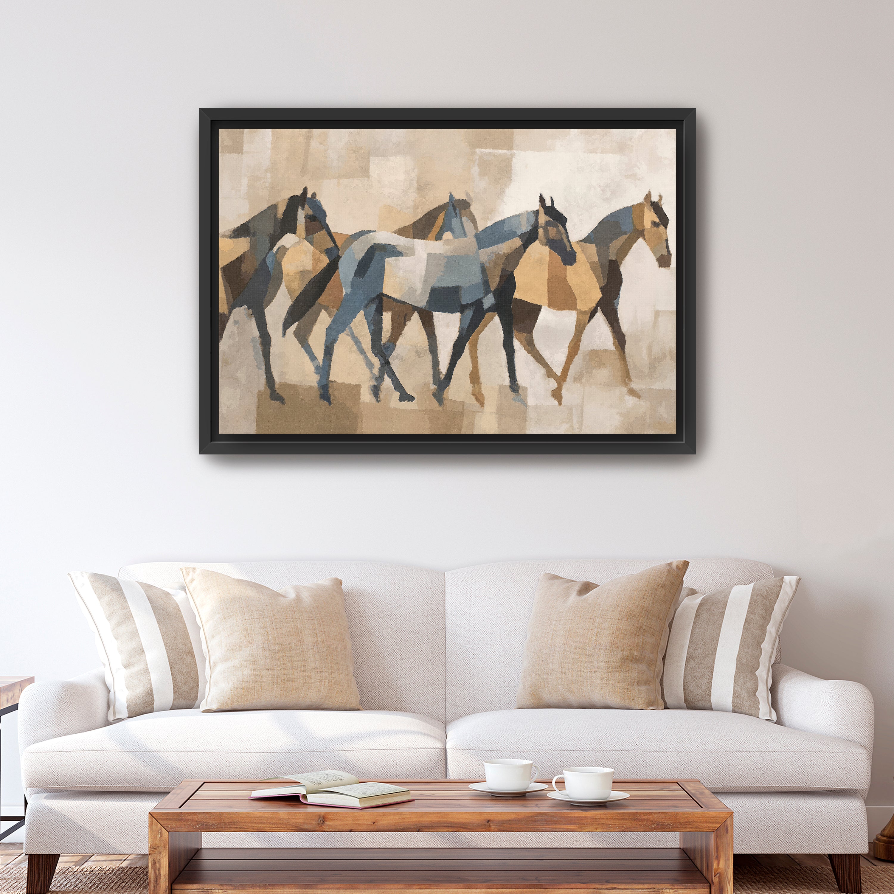 Four Horses Canvas Giclee