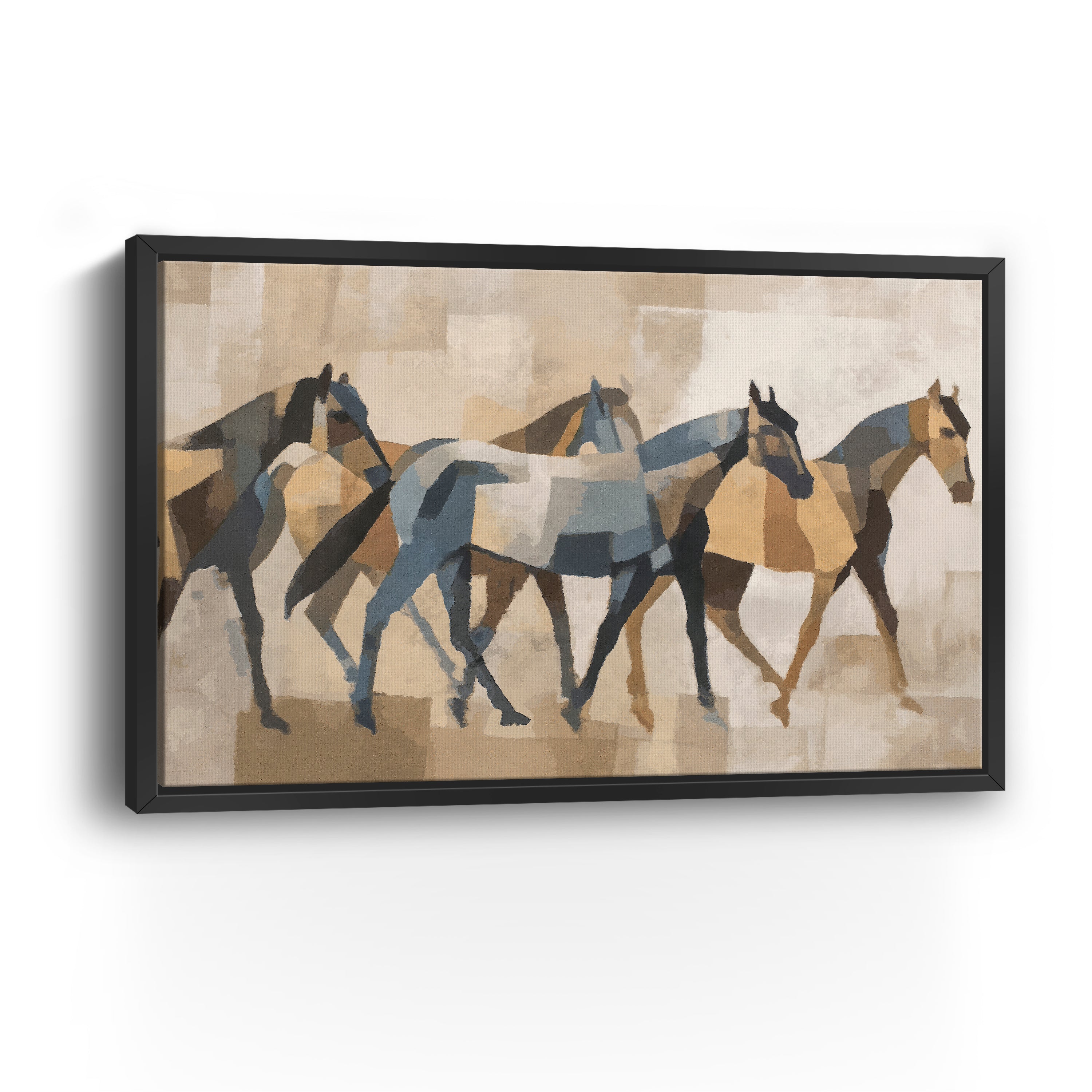 Four Horses Canvas Giclee