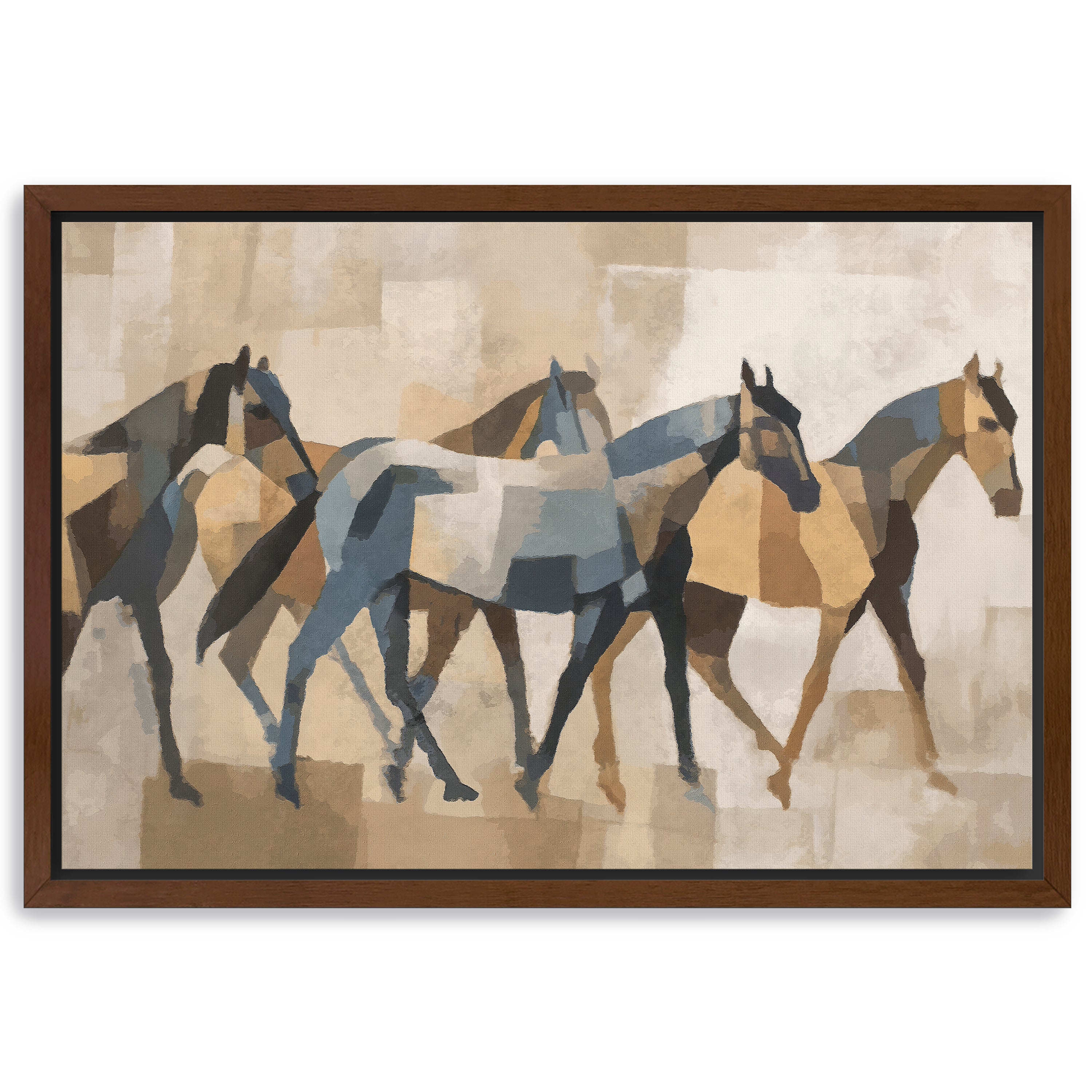 Four Horses Canvas Giclee