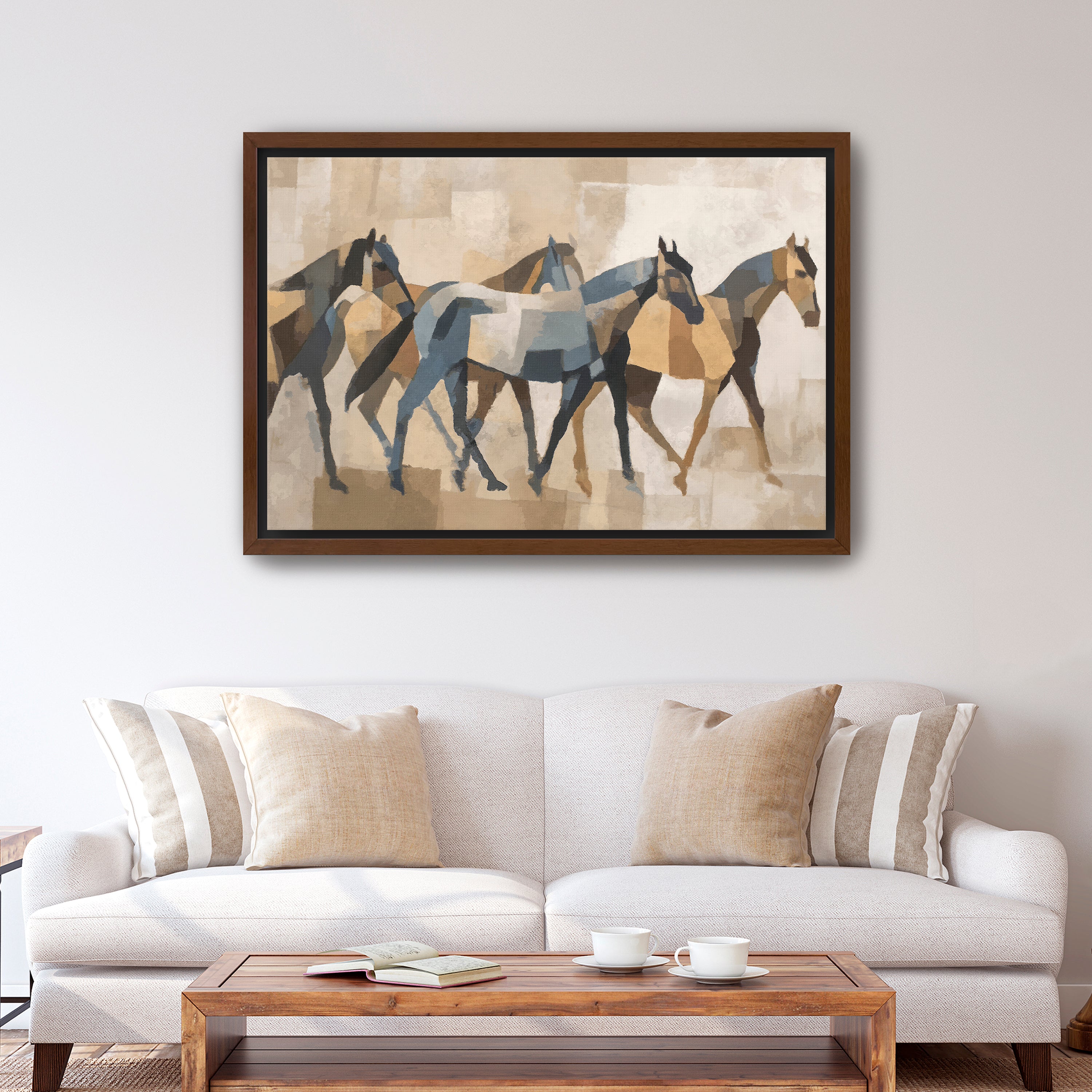 Four Horses Canvas Giclee