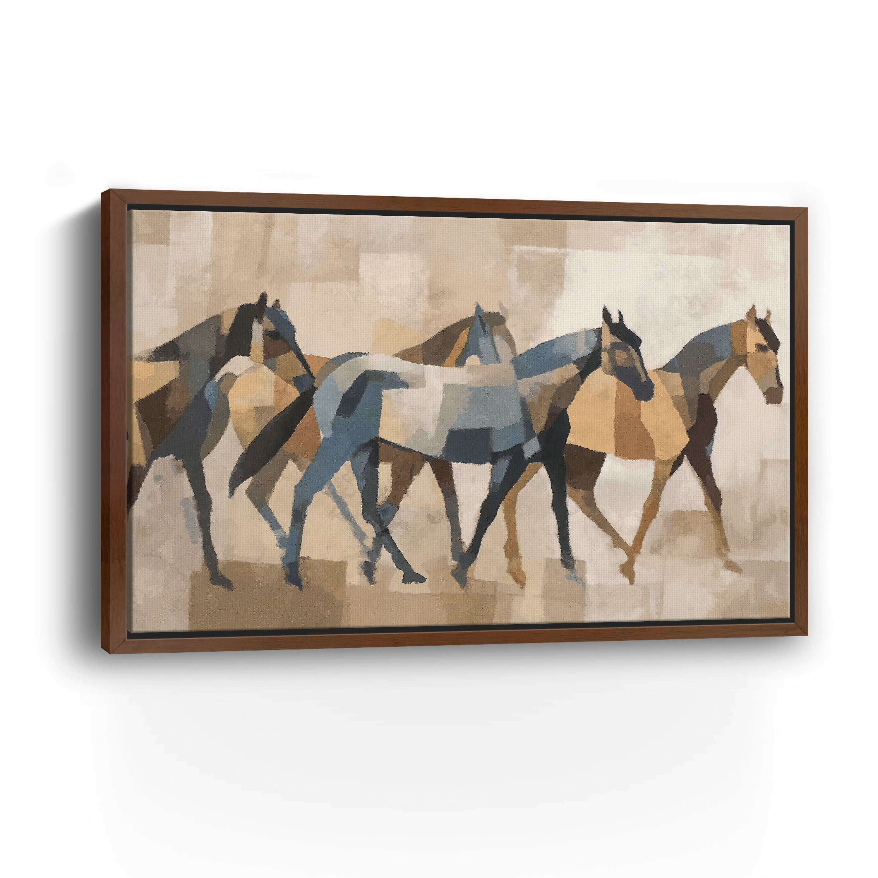 Four Horses Canvas Giclee