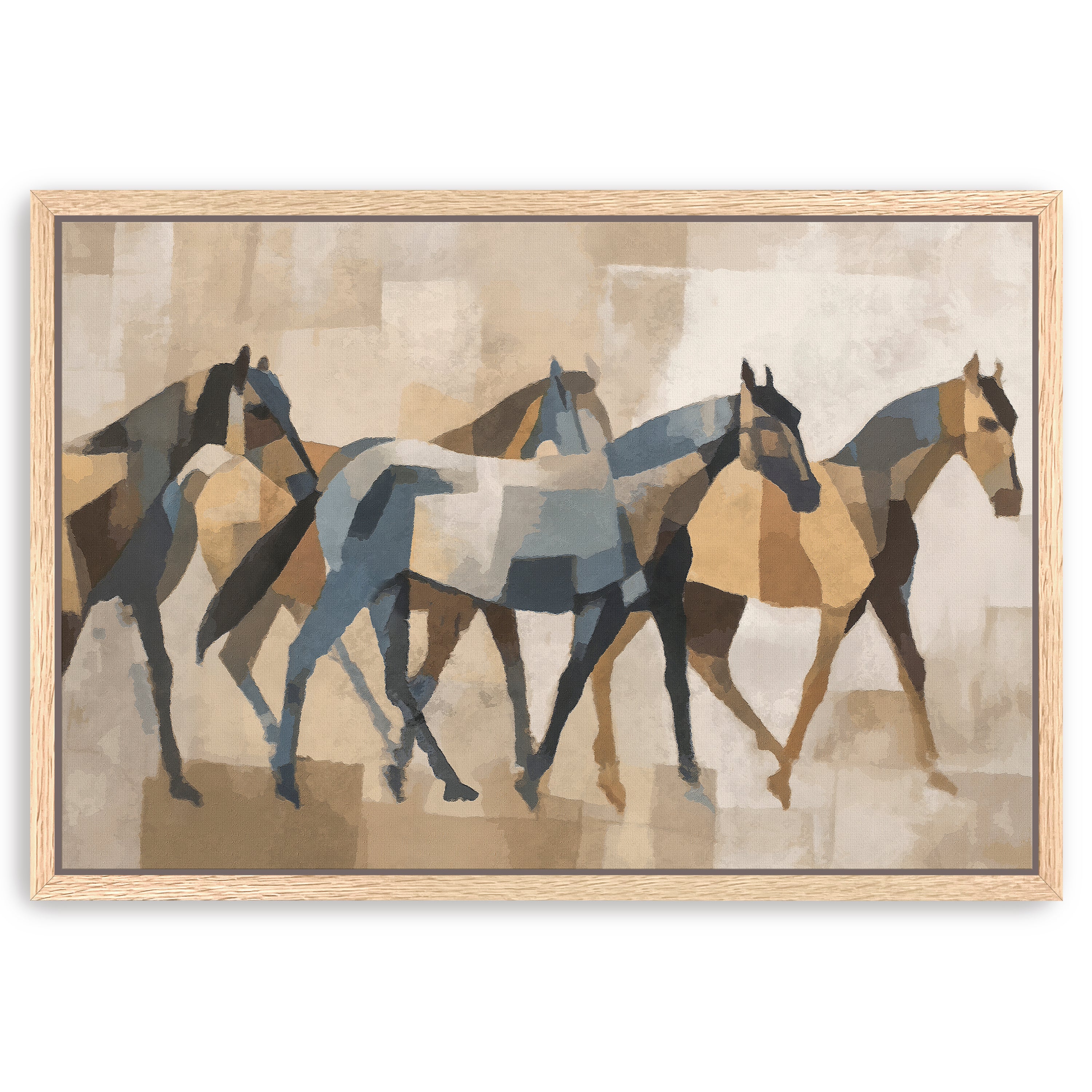 Four Horses Canvas Giclee