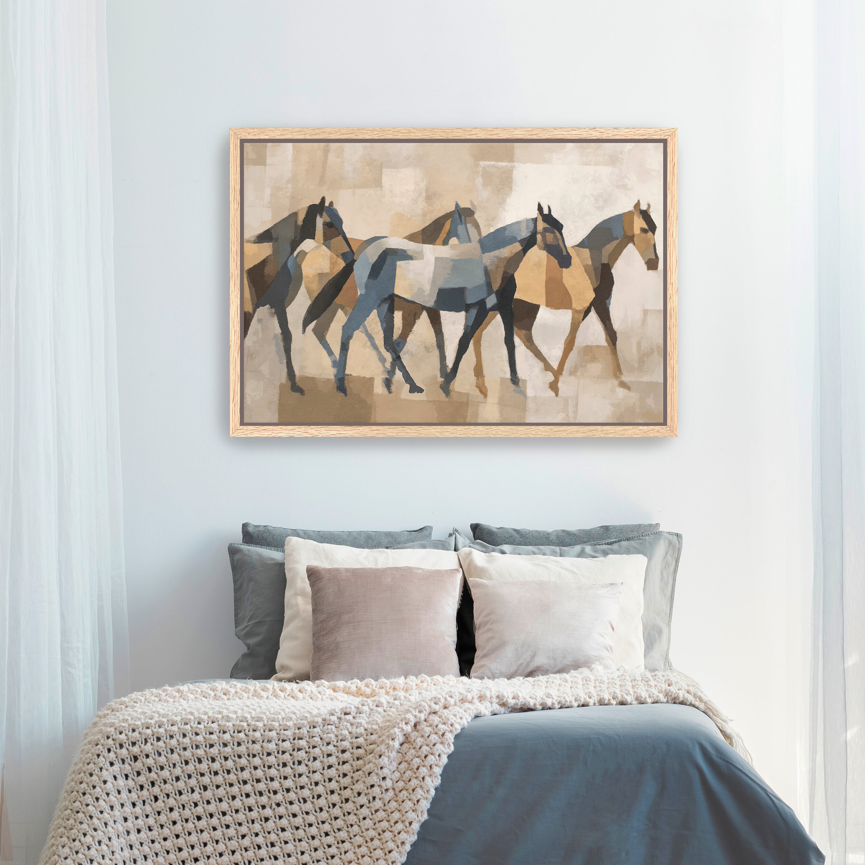 Four Horses Canvas Giclee