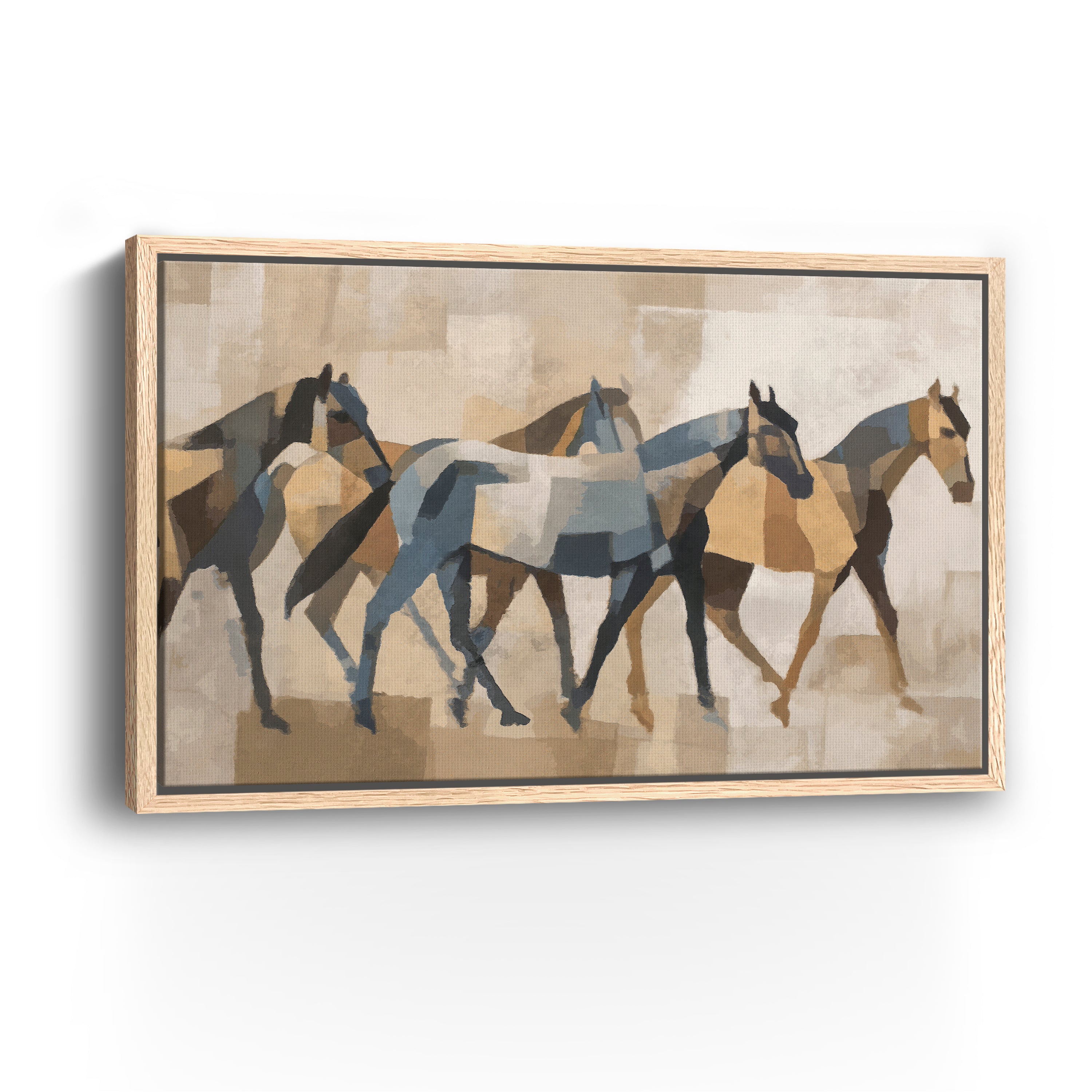 Four Horses Canvas Giclee