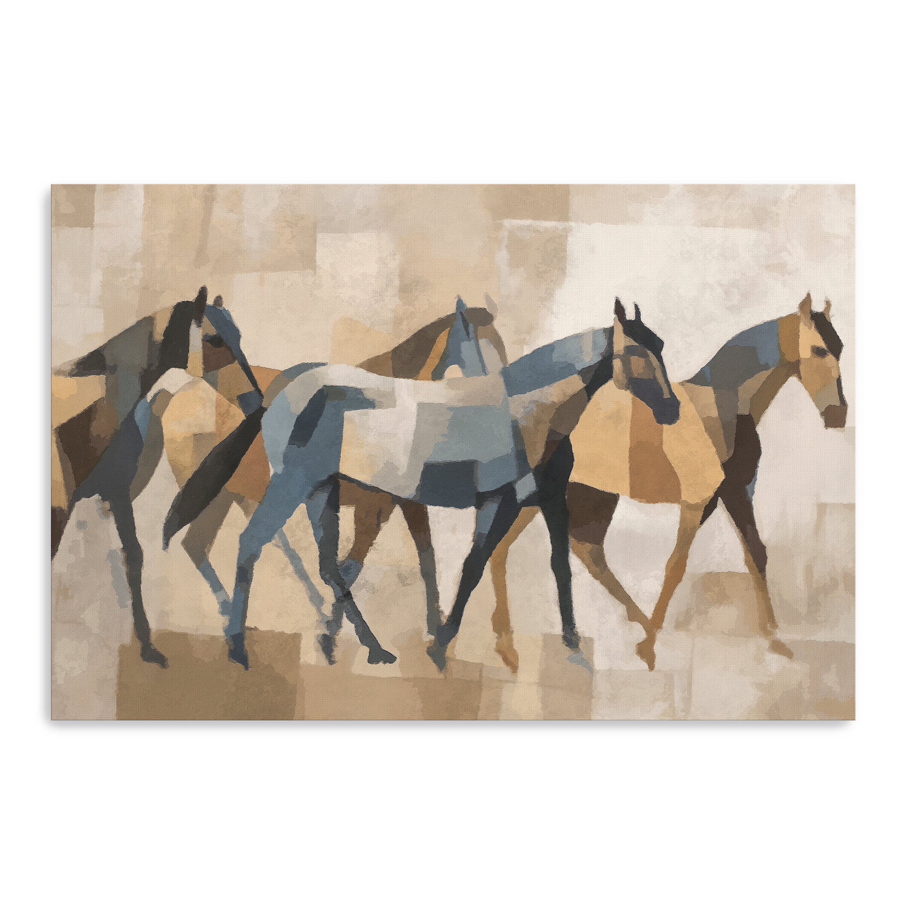 Four Horses Canvas Giclee