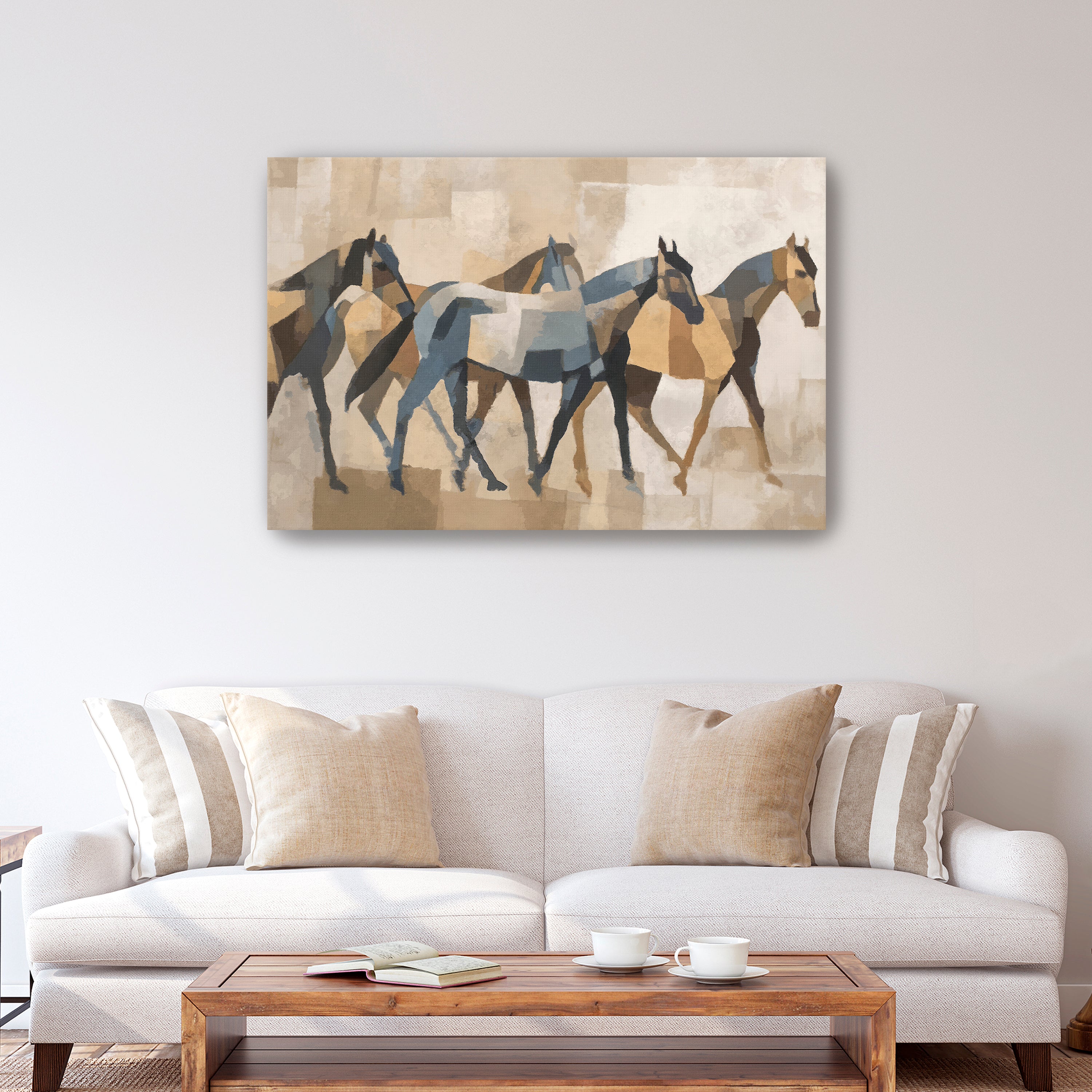 Four Horses Canvas Giclee