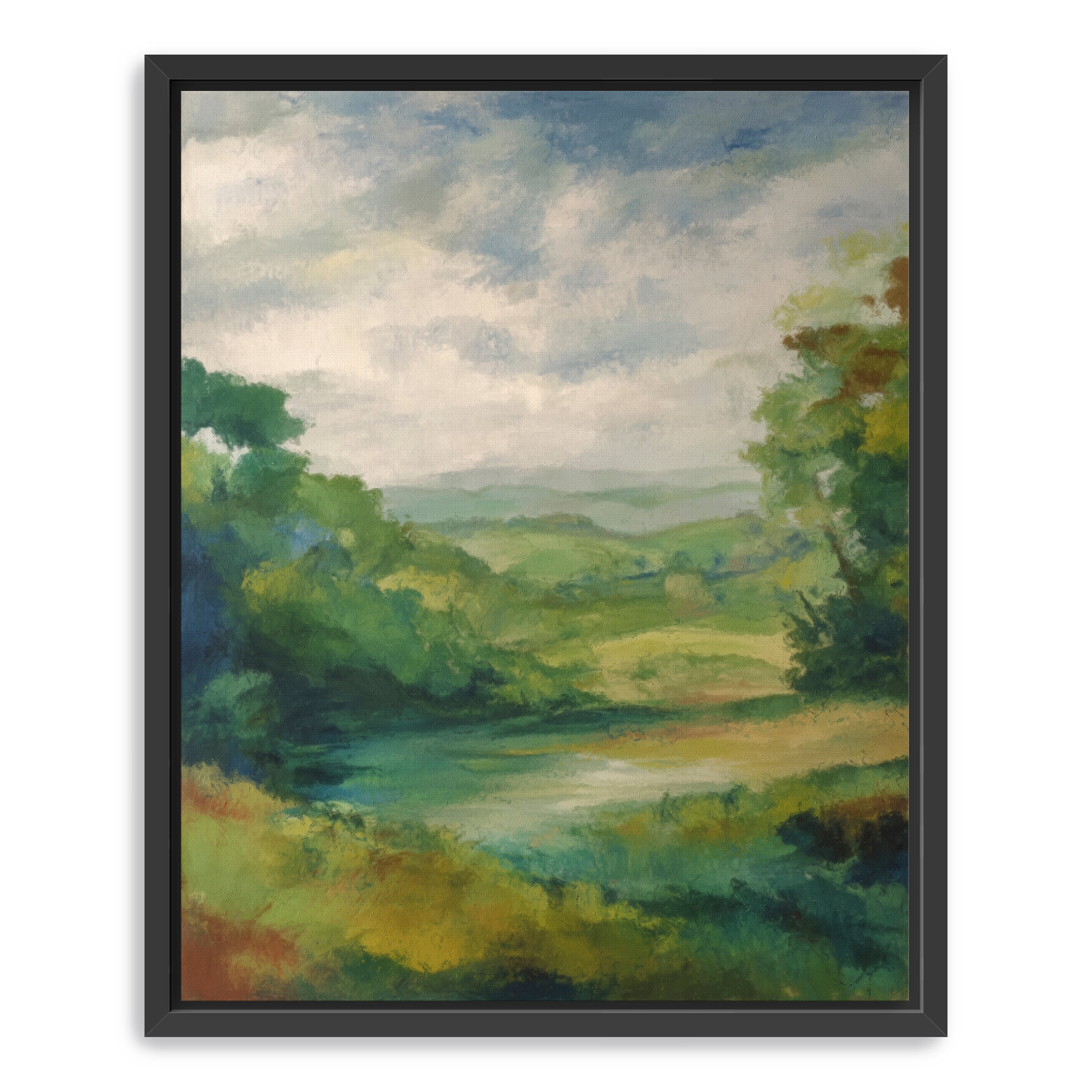 Green Horizon Canvas Giclee