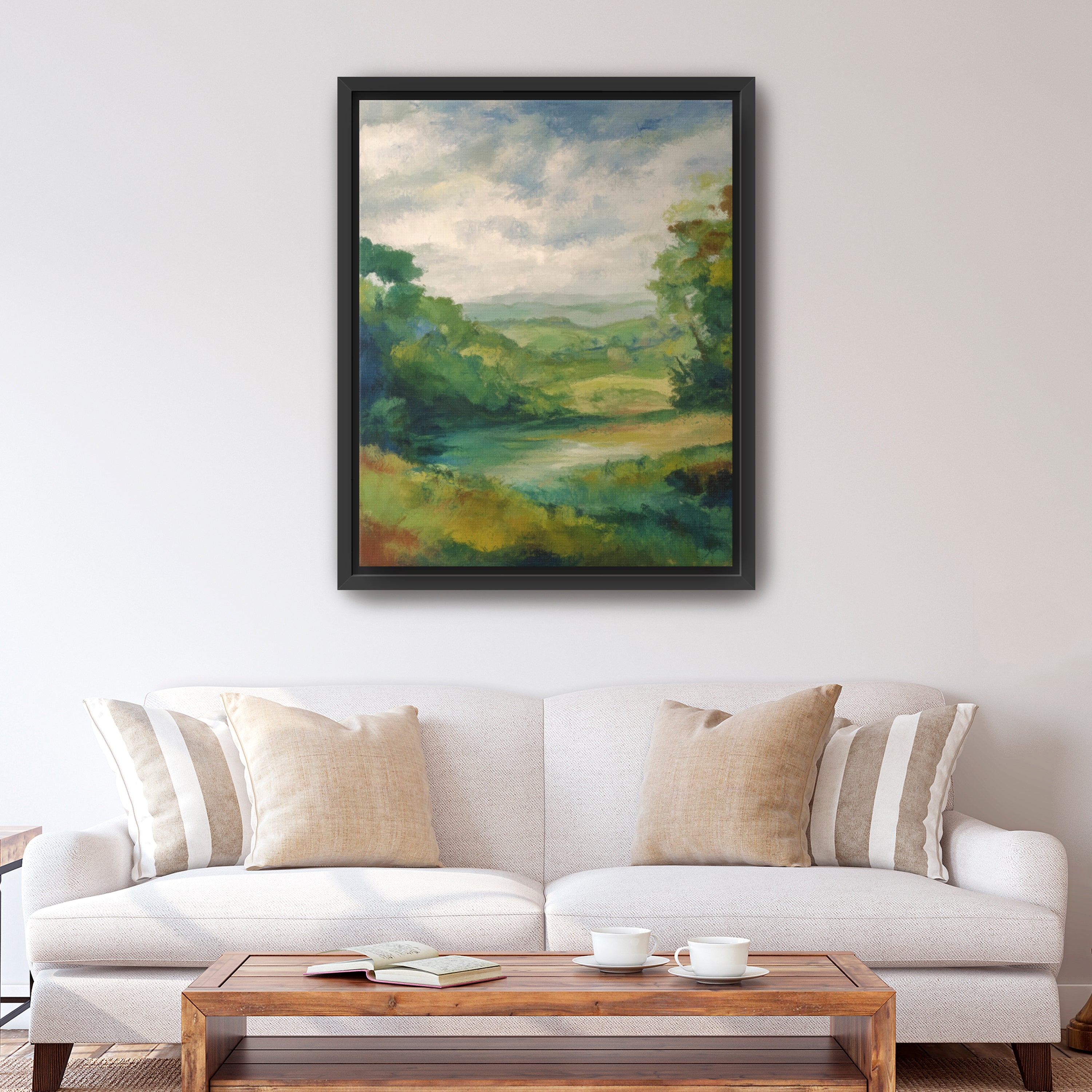 Green Horizon Canvas Giclee