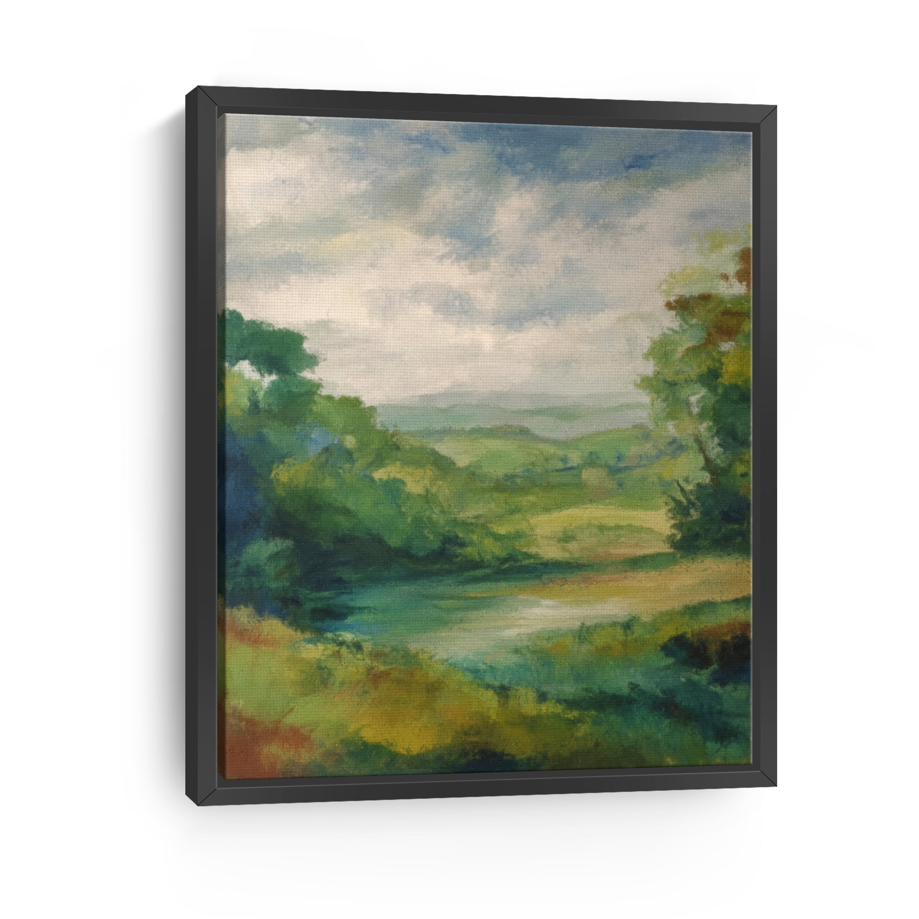 Green Horizon Canvas Giclee