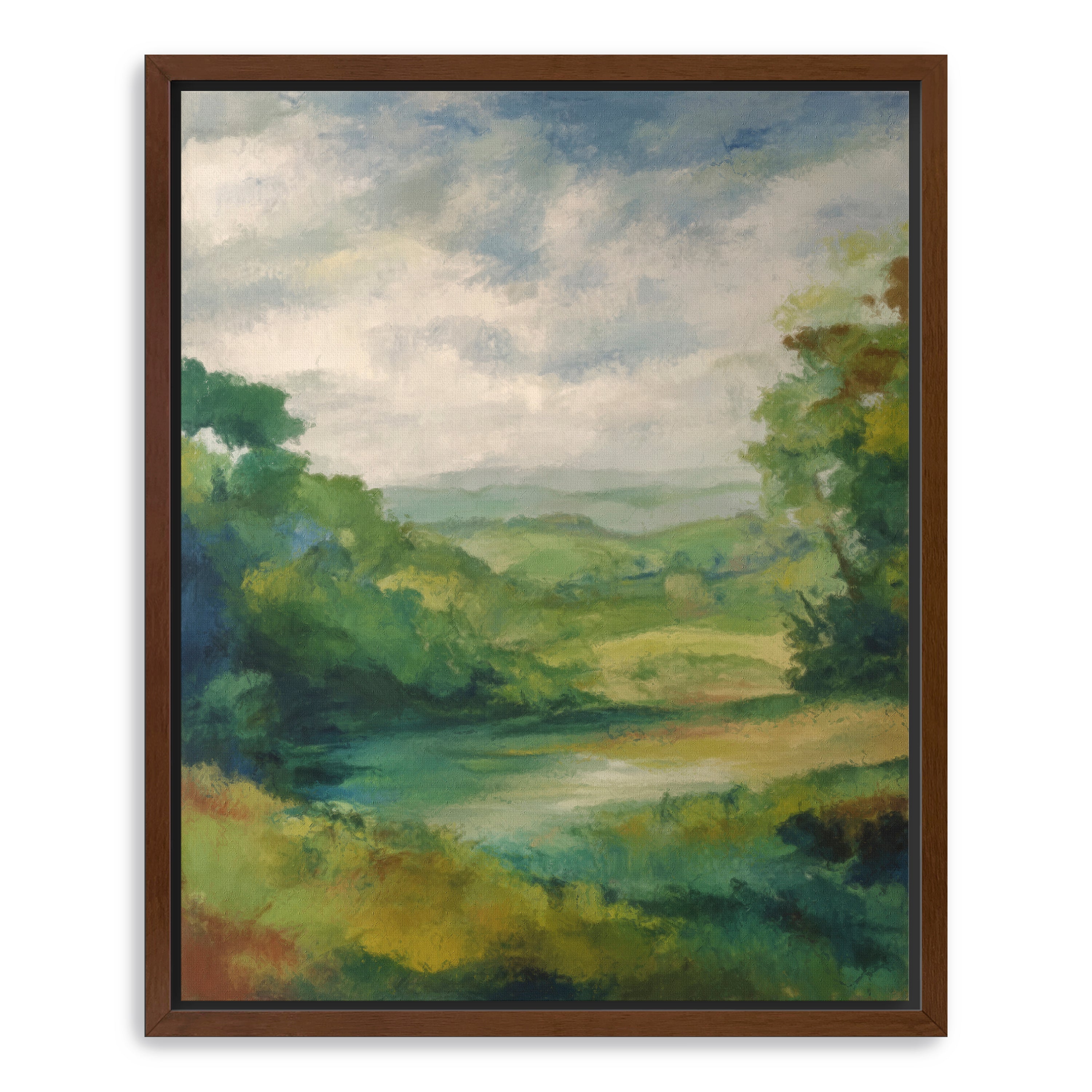 Green Horizon Canvas Giclee