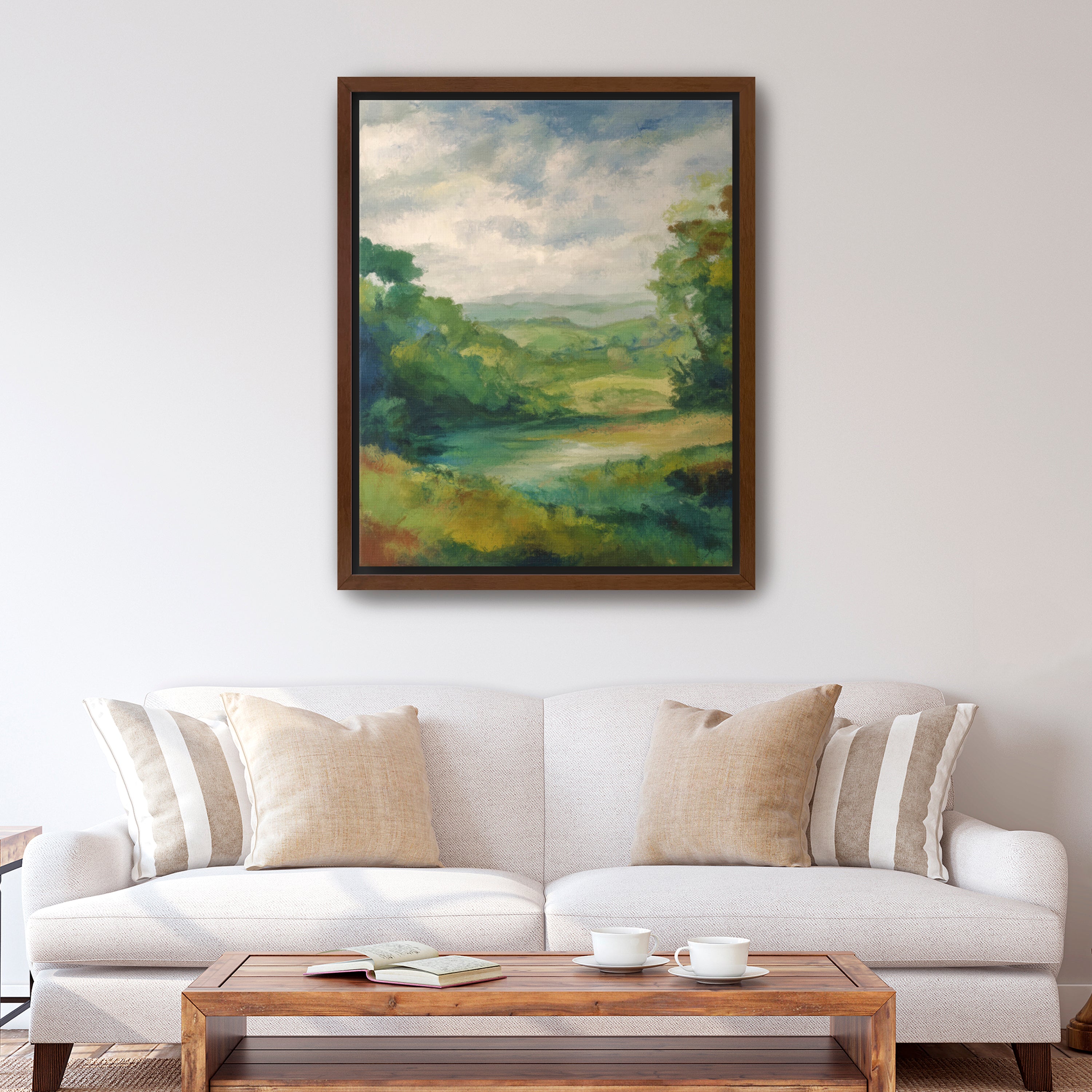 Green Horizon Canvas Giclee