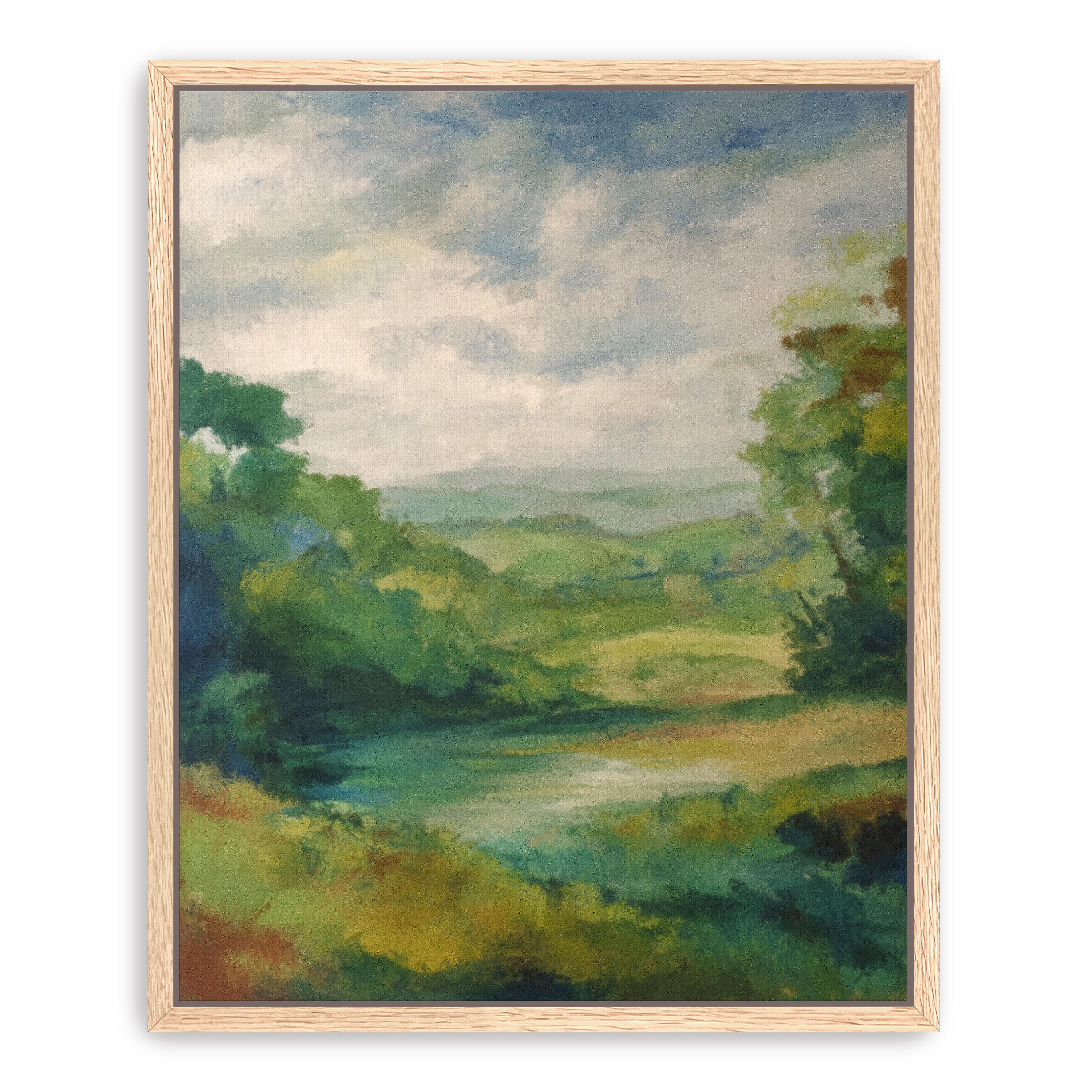 Green Horizon Canvas Giclee