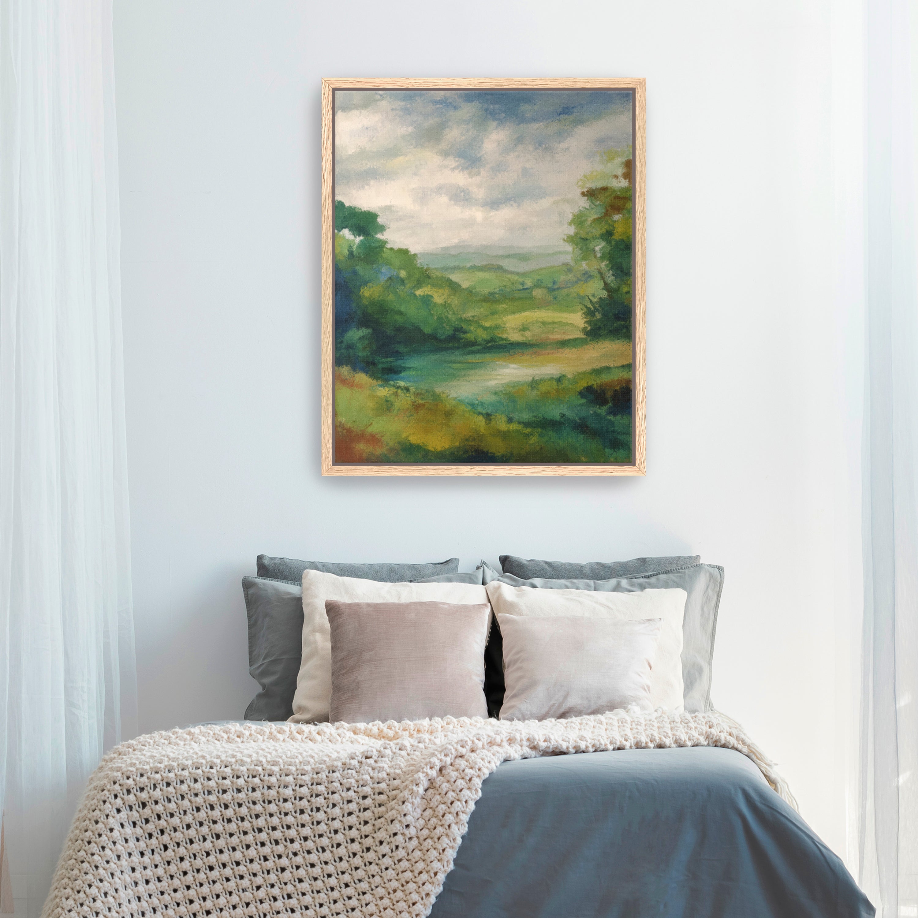 Green Horizon Canvas Giclee