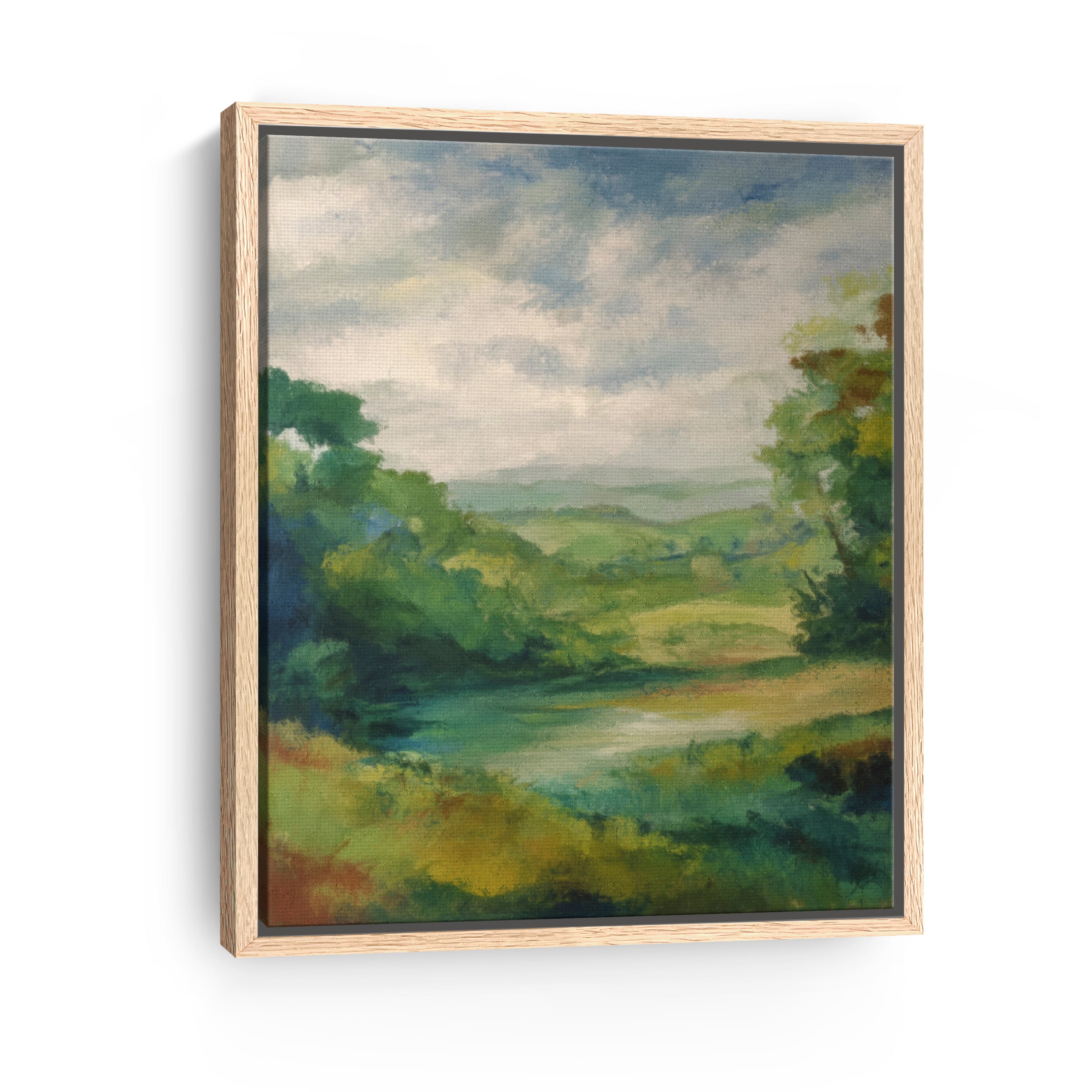 Green Horizon Canvas Giclee