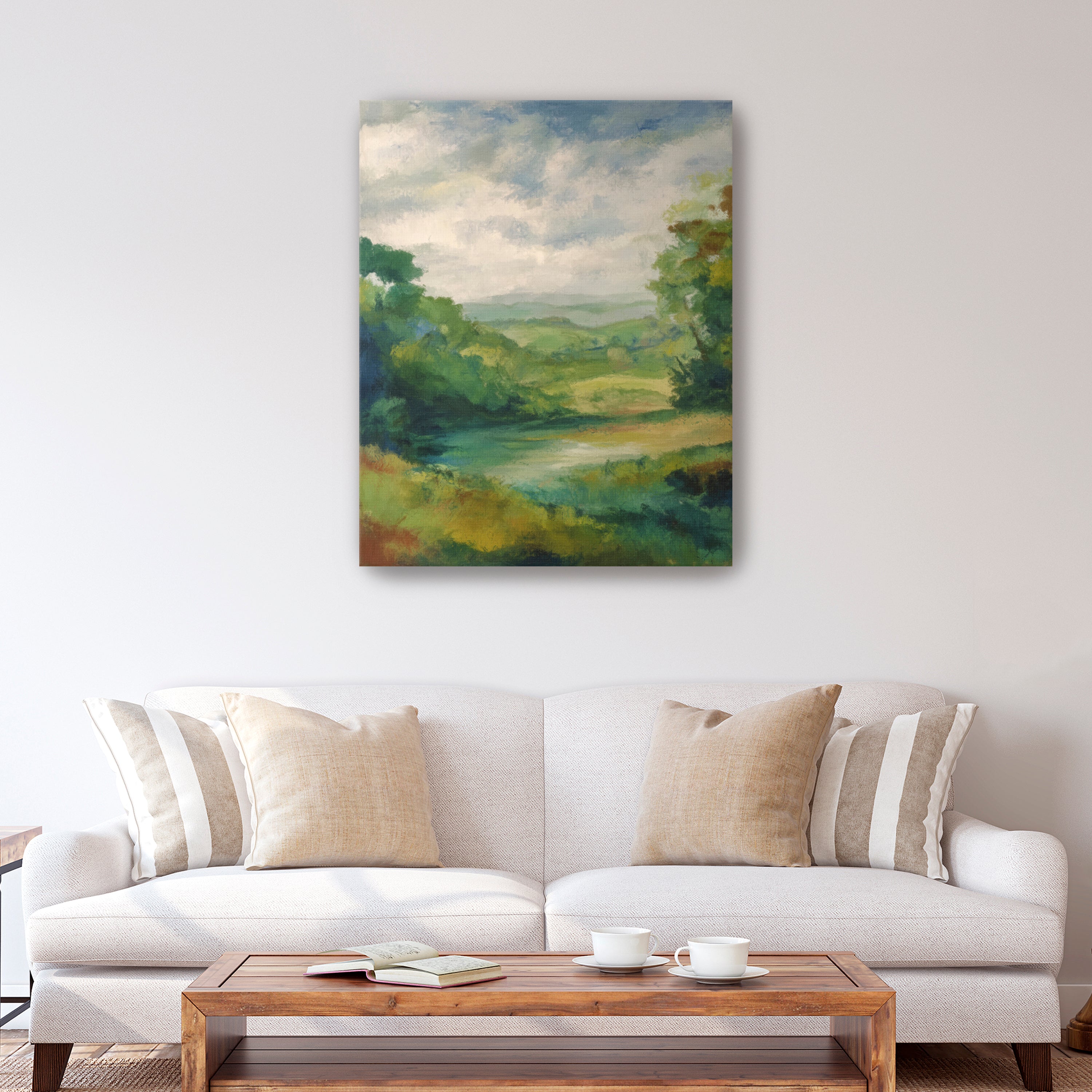 Green Horizon Canvas Giclee