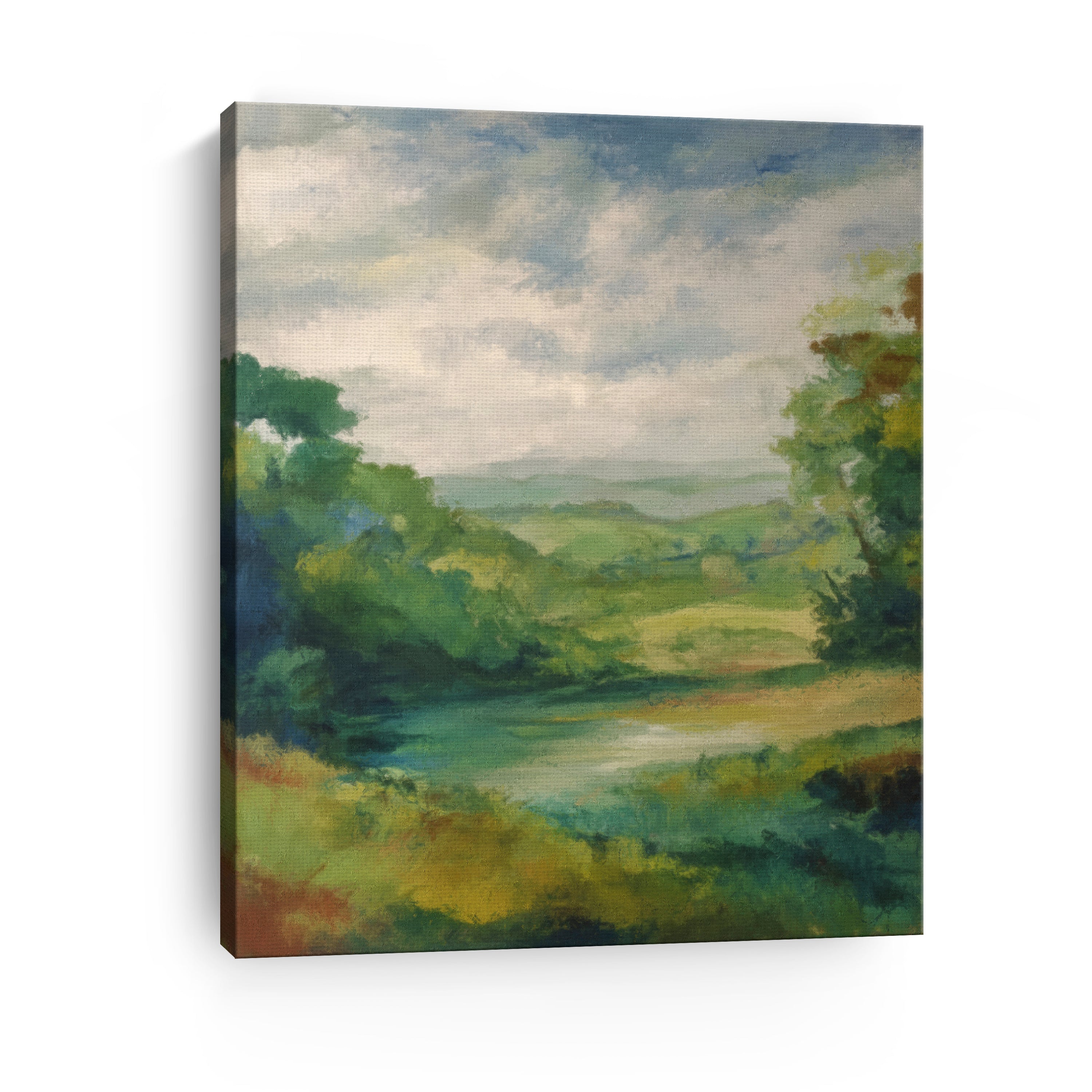 Green Horizon Canvas Giclee