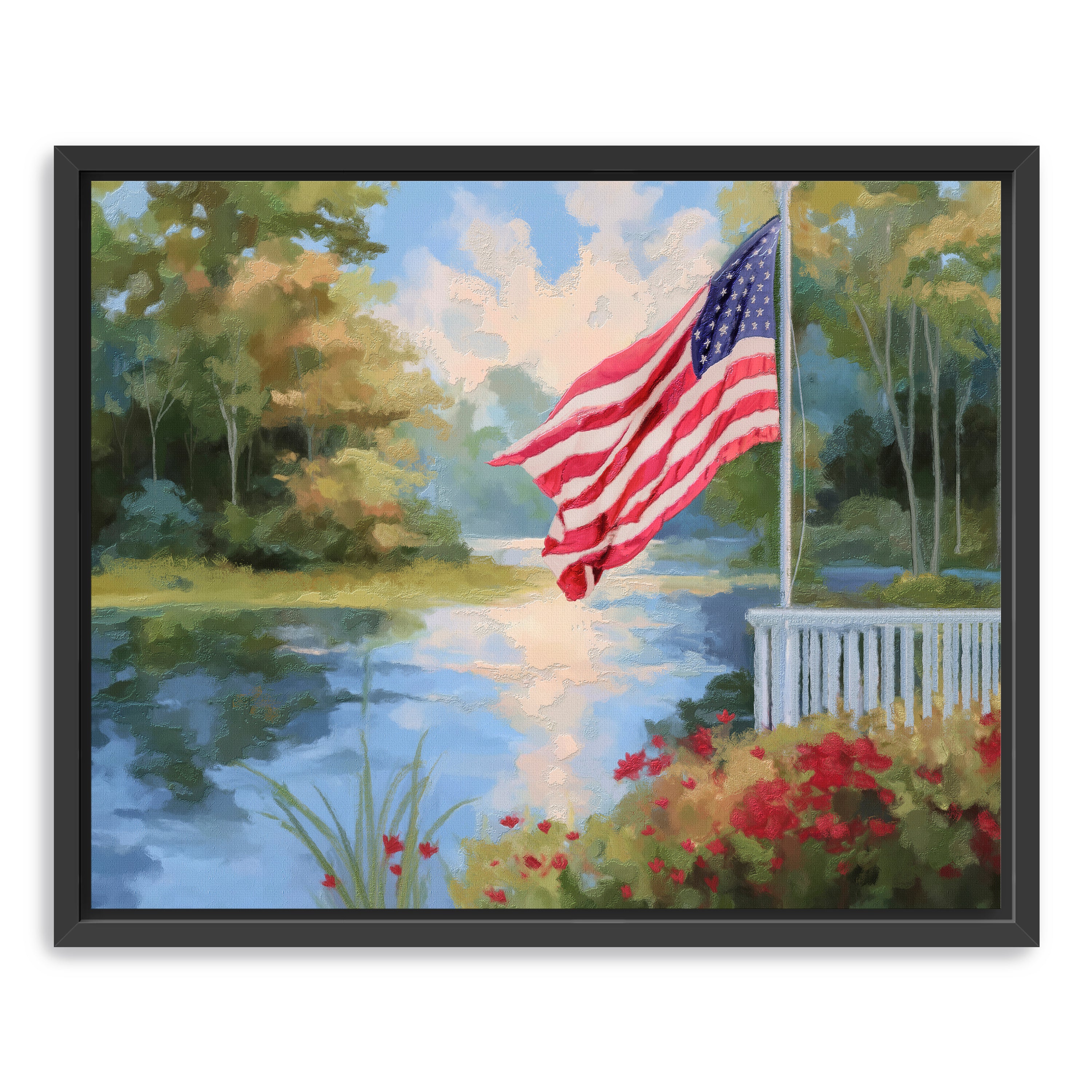Rising Flag Canvas Giclee