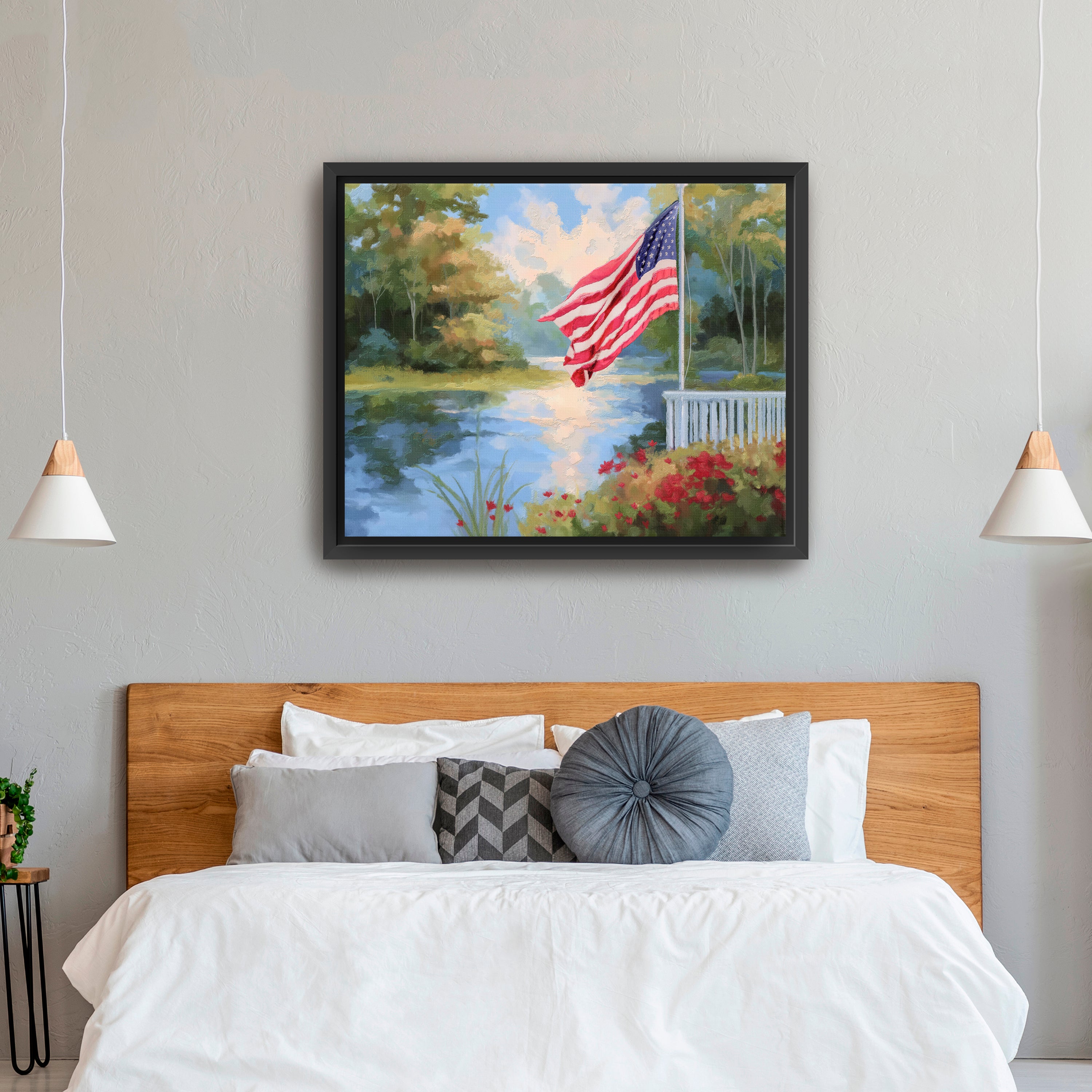 Rising Flag Canvas Giclee