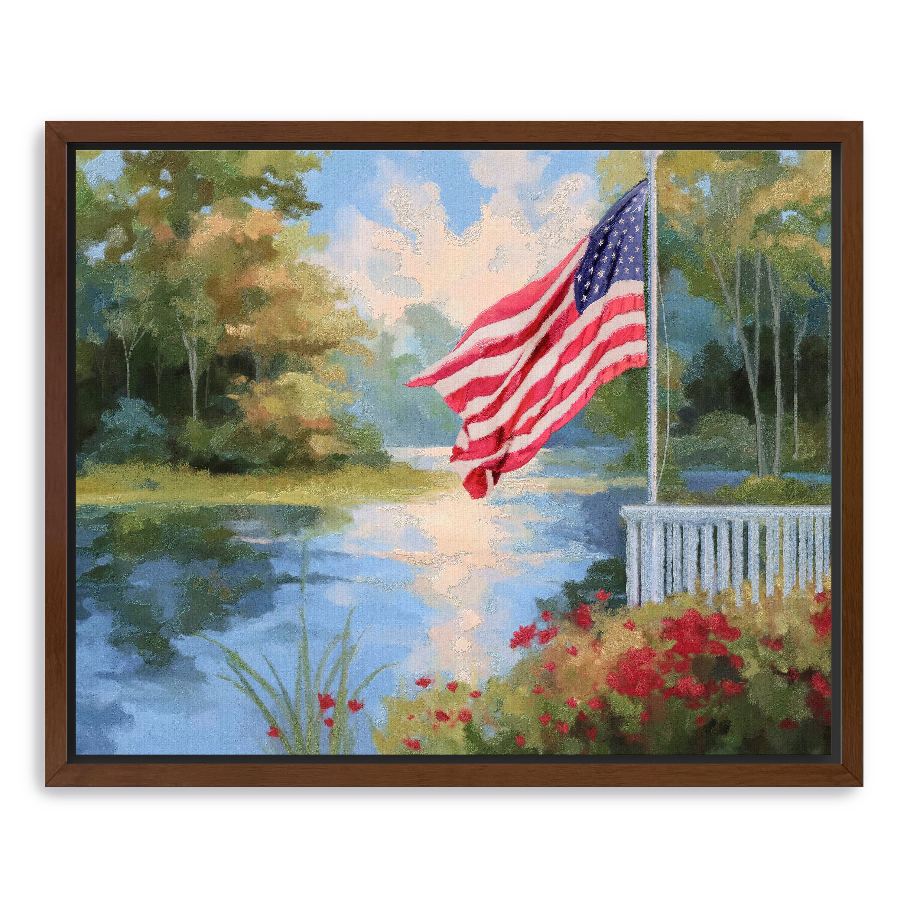 Rising Flag Canvas Giclee
