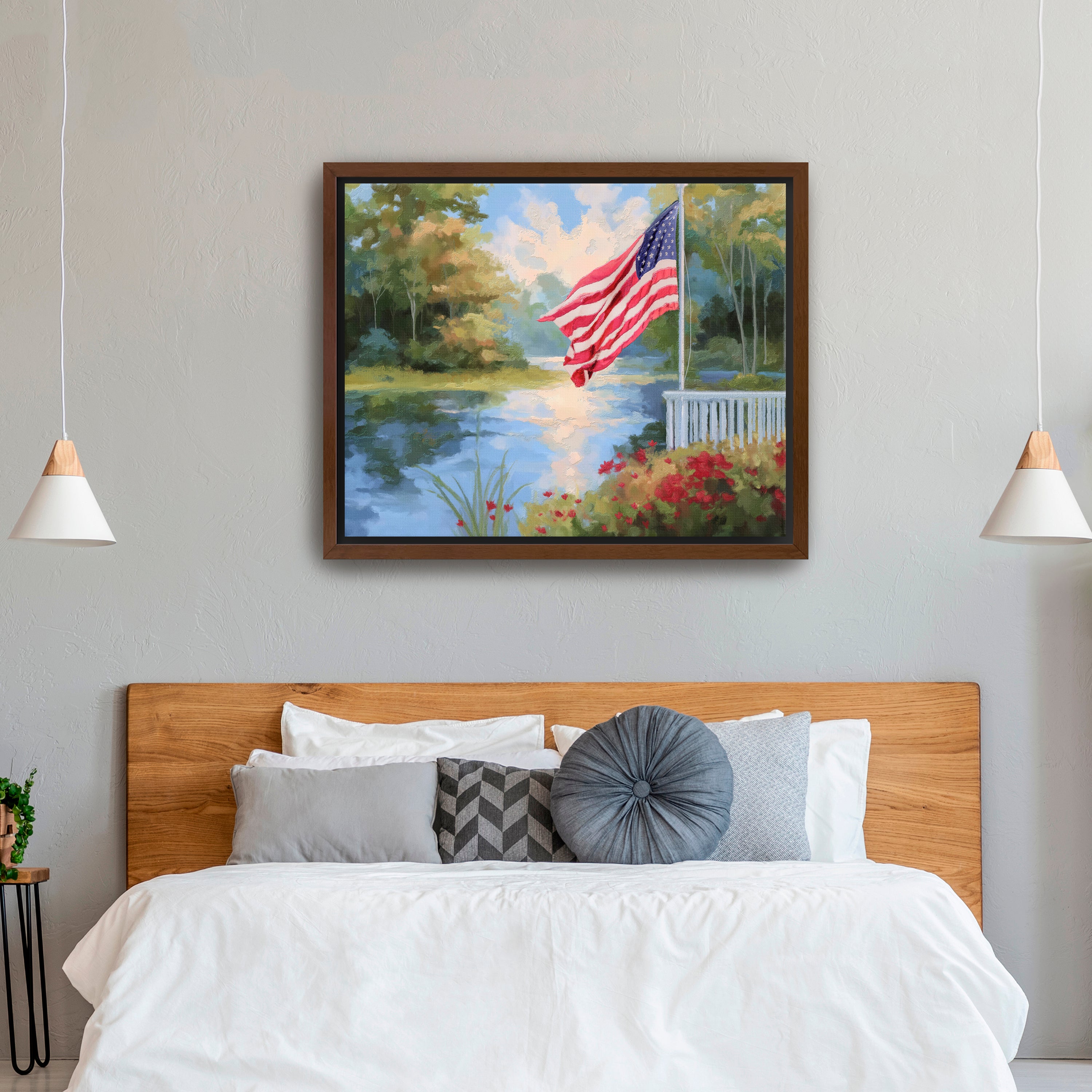 Rising Flag Canvas Giclee