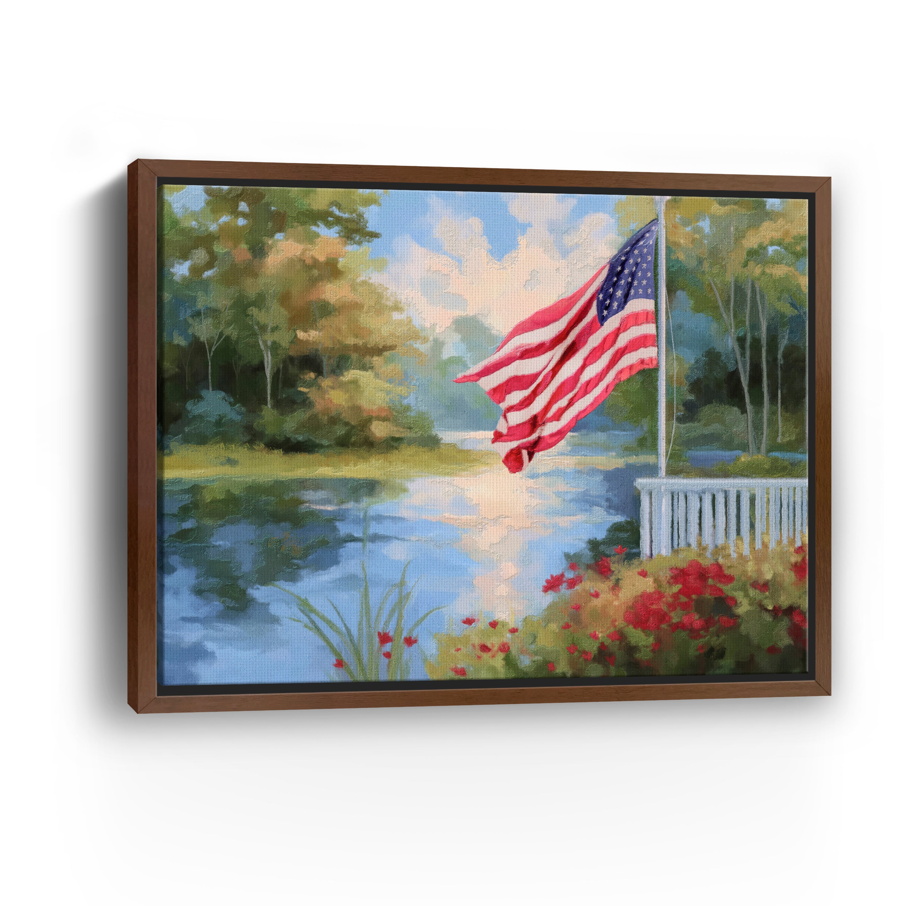 Rising Flag Canvas Giclee