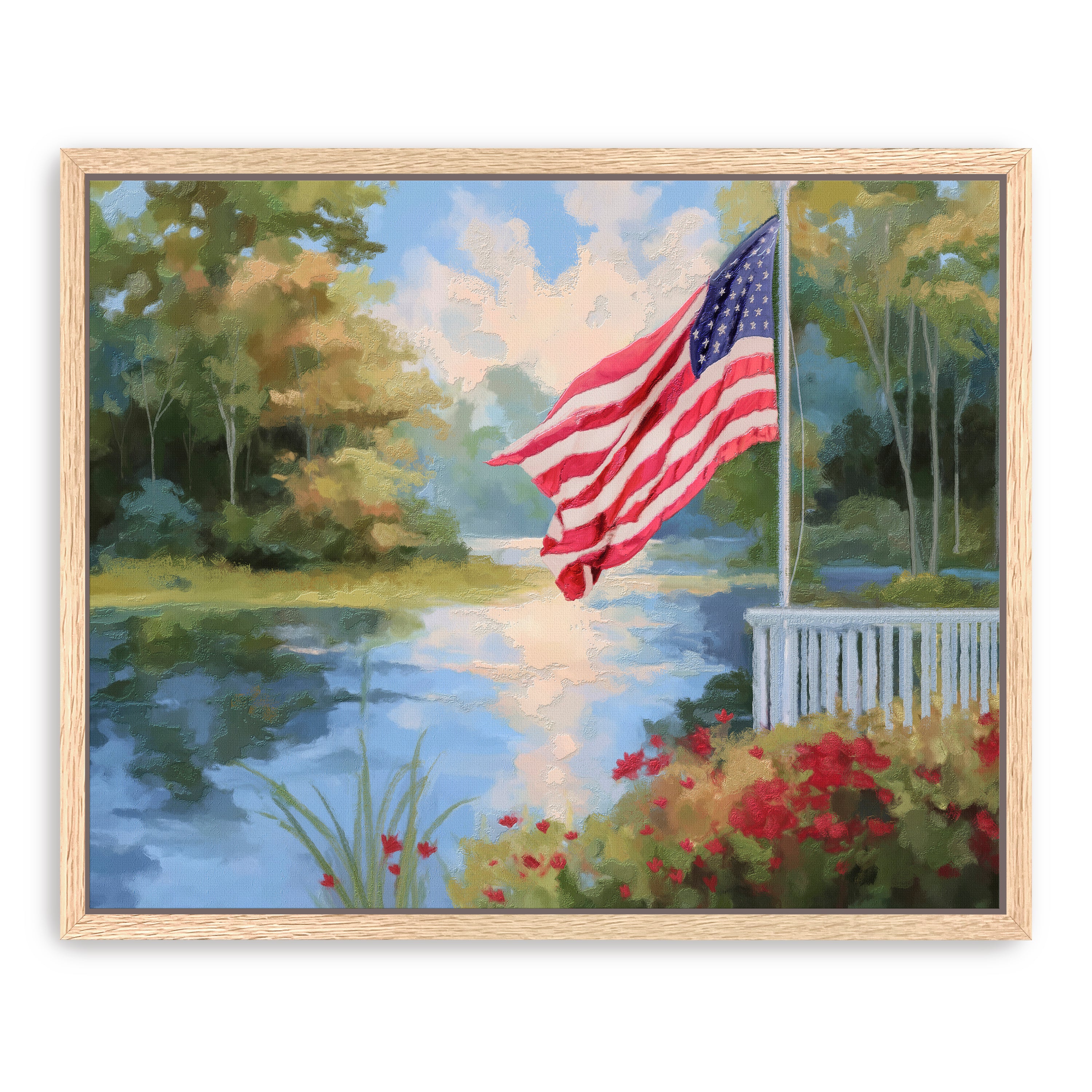 Rising Flag Canvas Giclee