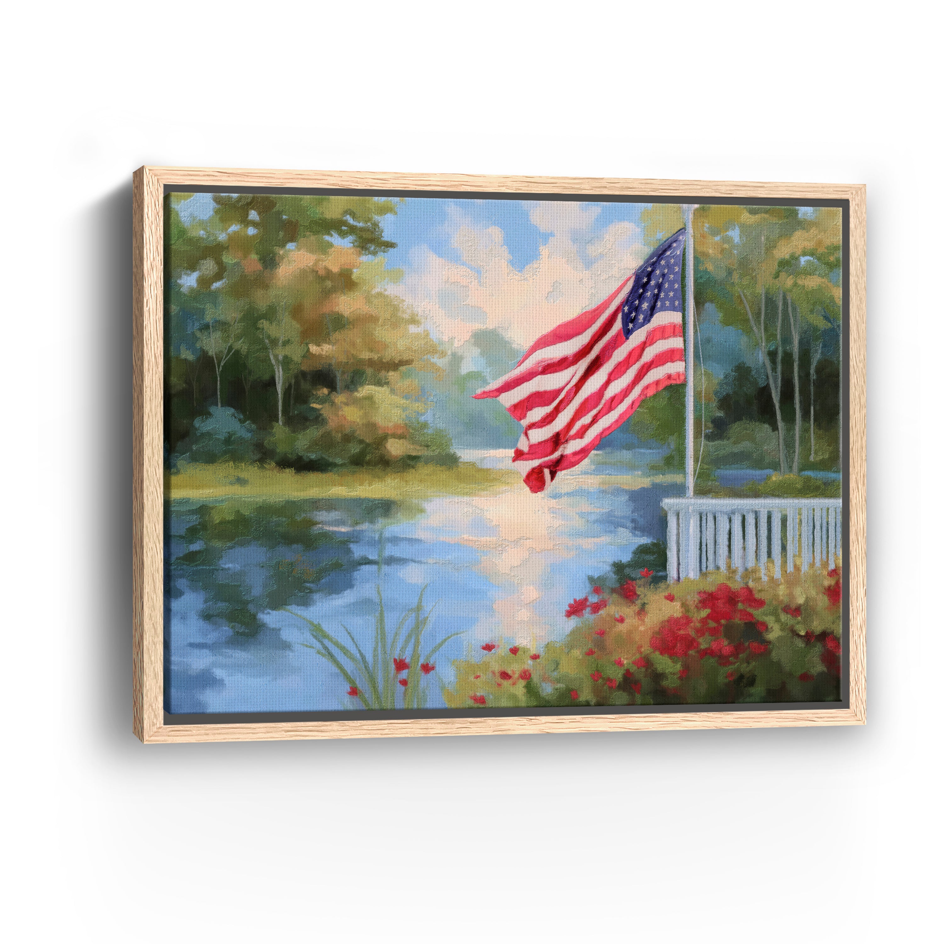 Rising Flag Canvas Giclee