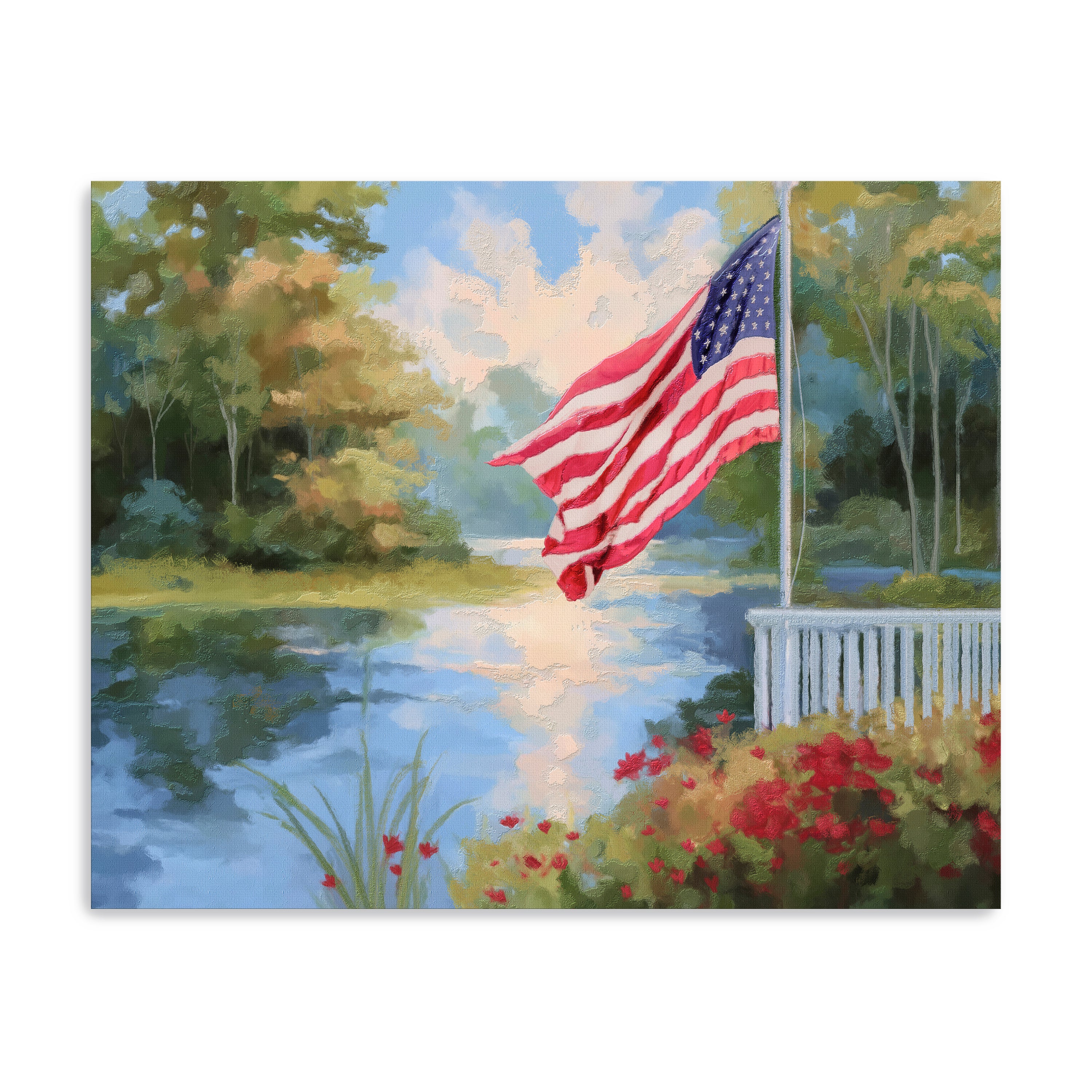 Rising Flag Canvas Giclee