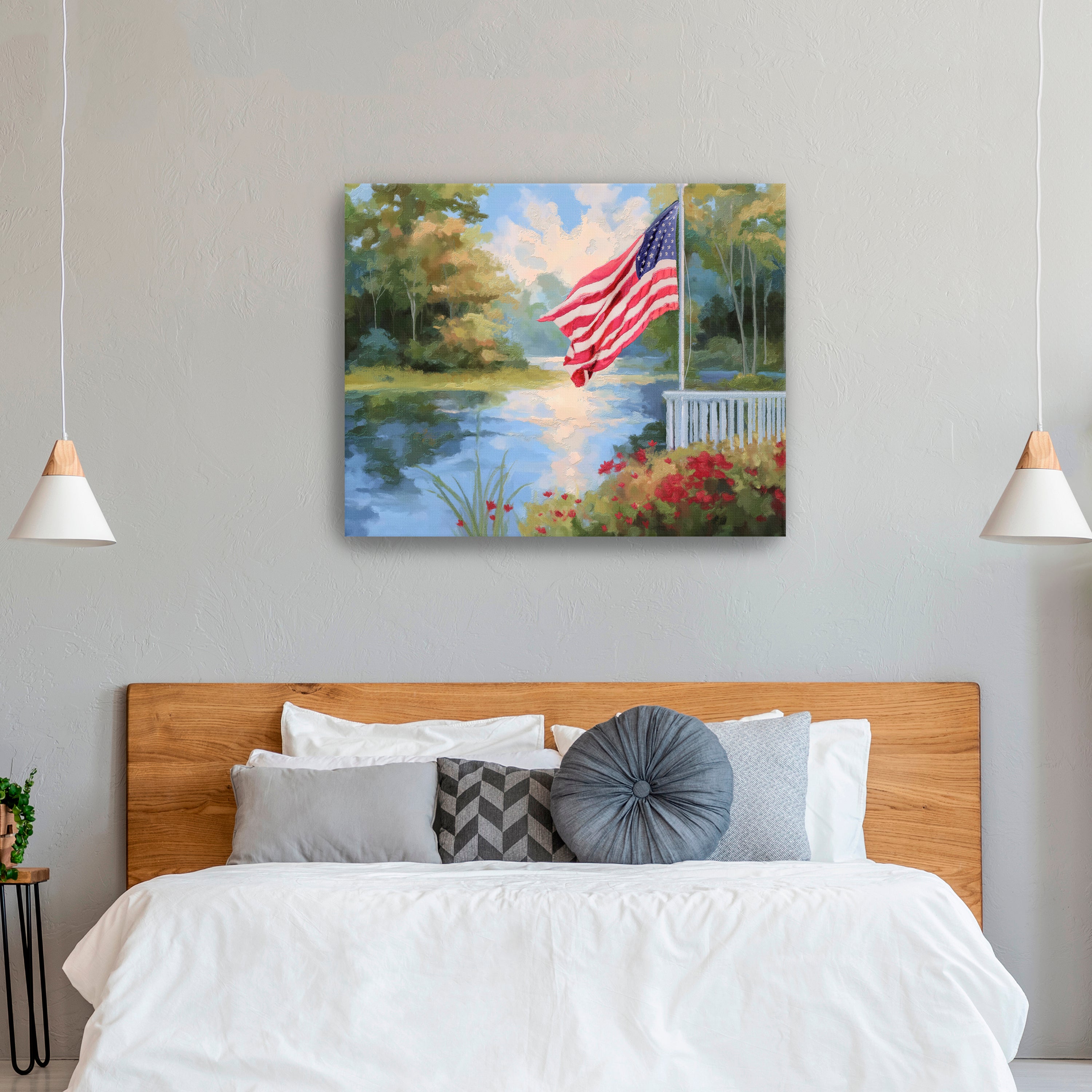 Rising Flag Canvas Giclee