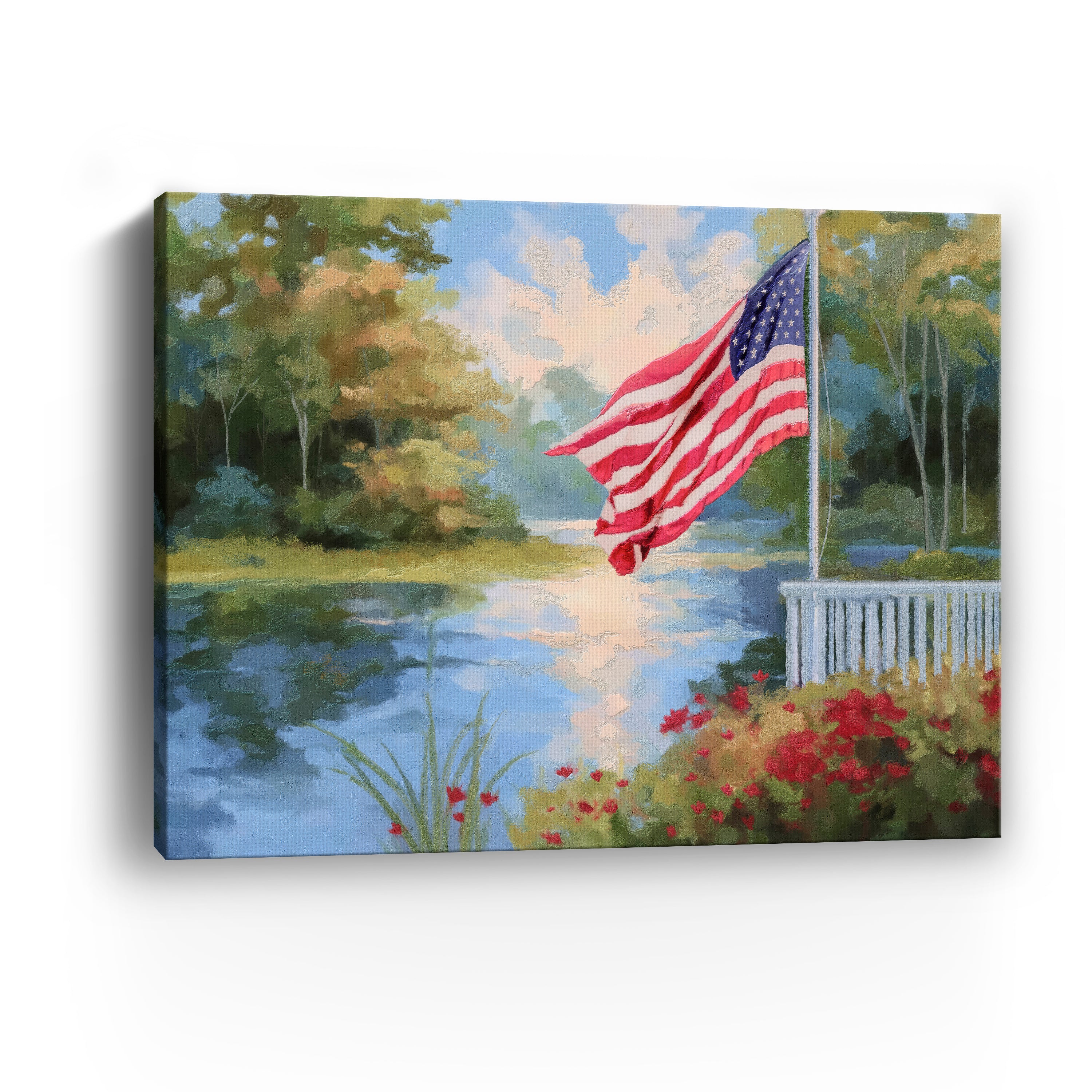 Rising Flag Canvas Giclee