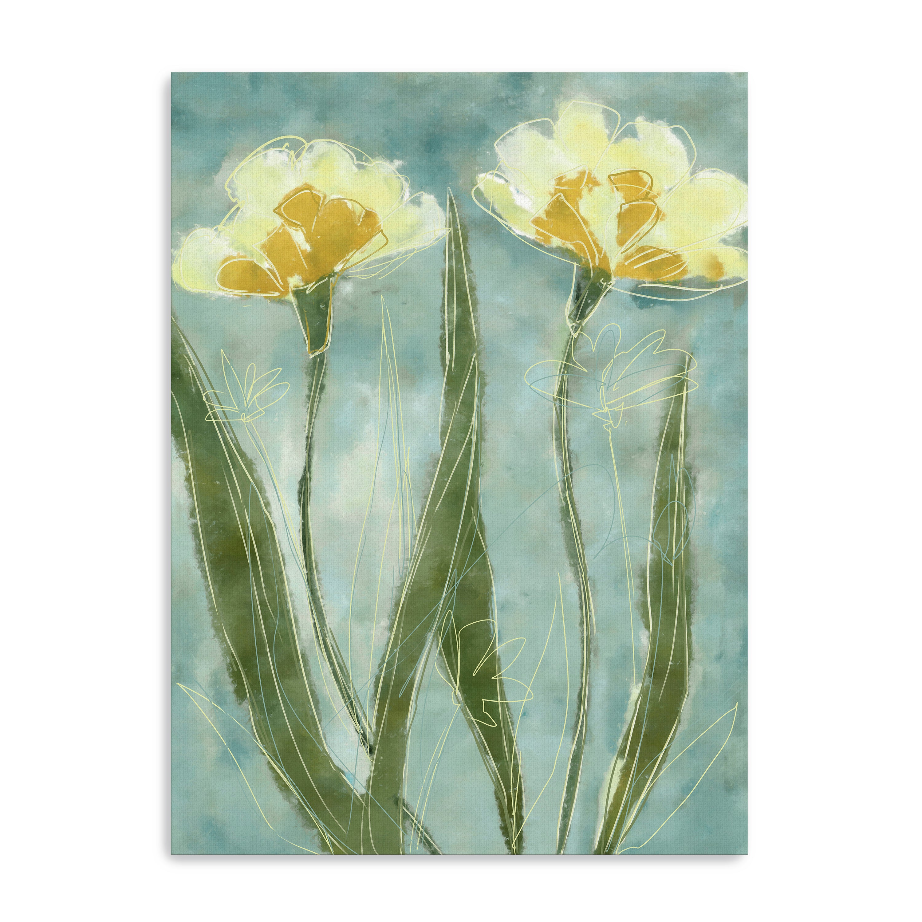 Yellow Petals Canvas Giclee