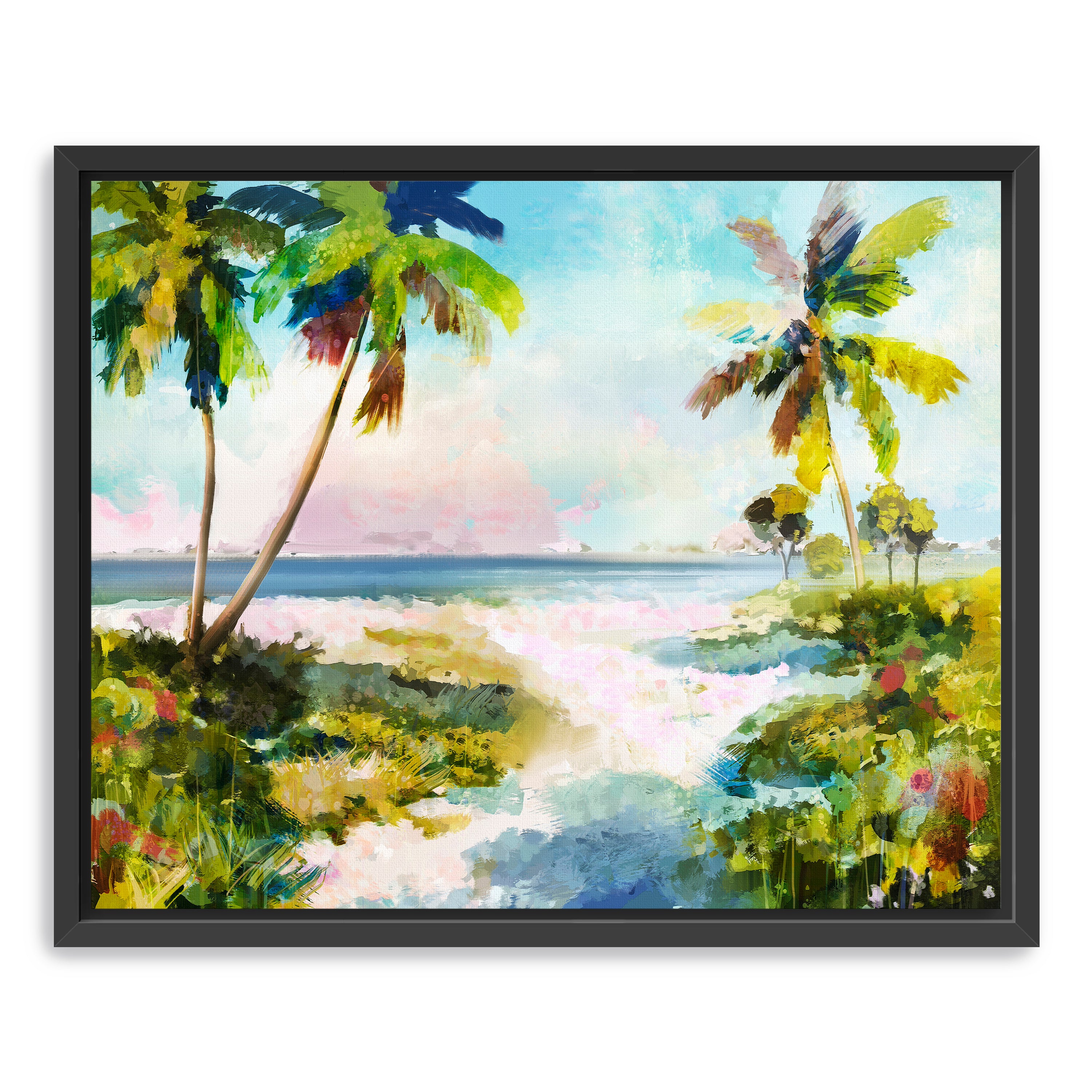 Summer Breeze and Palm Trees Canvas Giclee