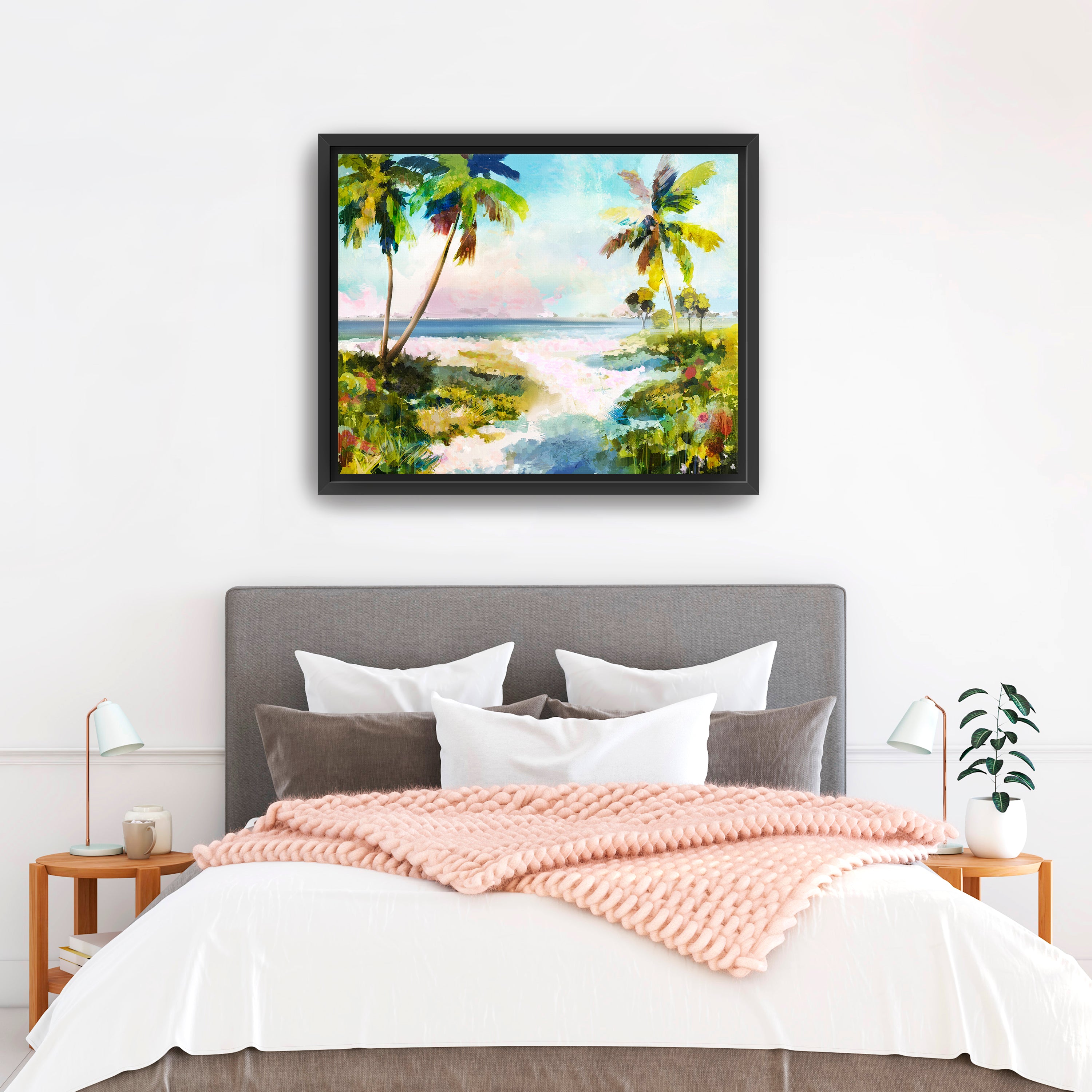 Summer Breeze and Palm Trees Canvas Giclee