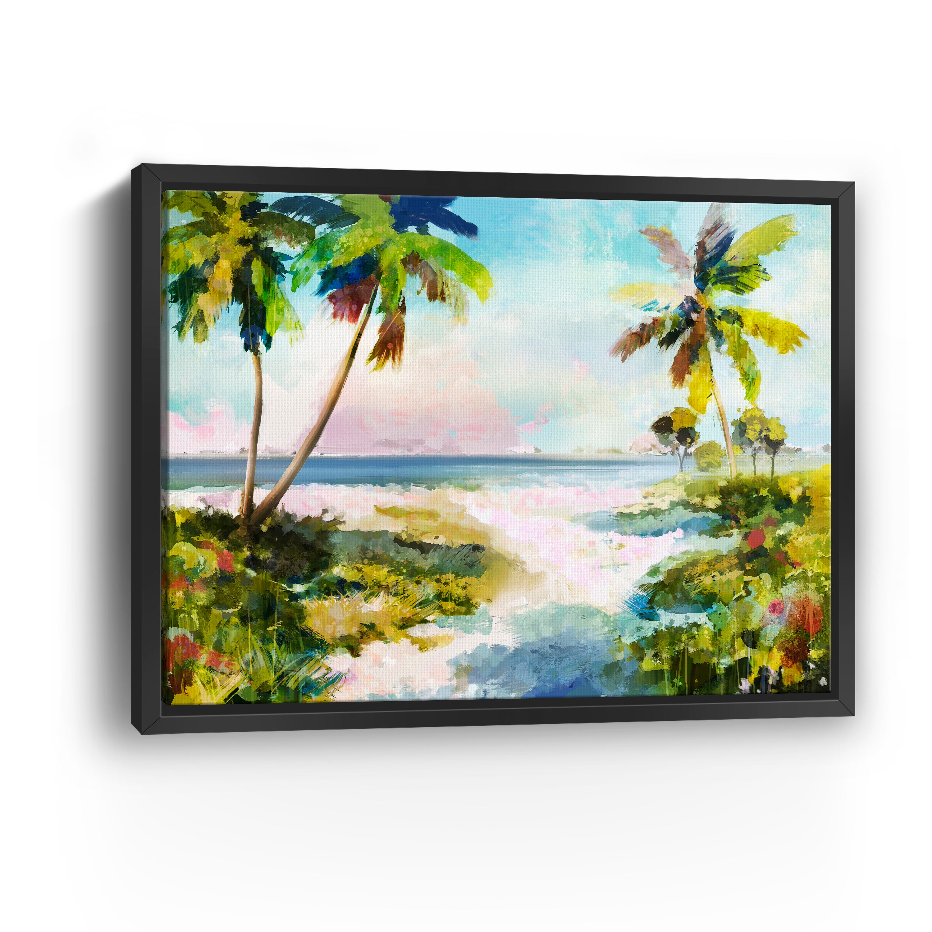Summer Breeze and Palm Trees Canvas Giclee