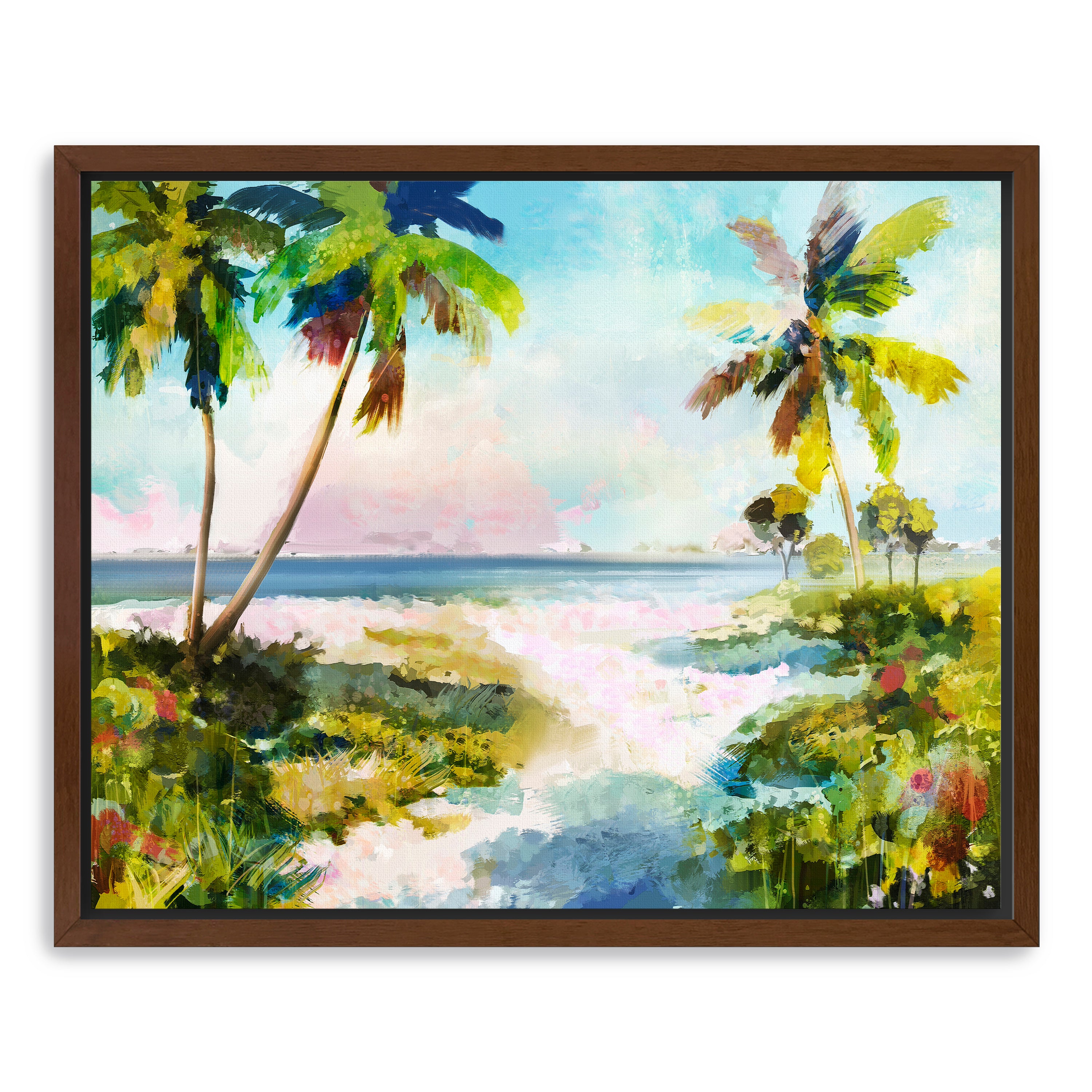 Summer Breeze and Palm Trees Canvas Giclee