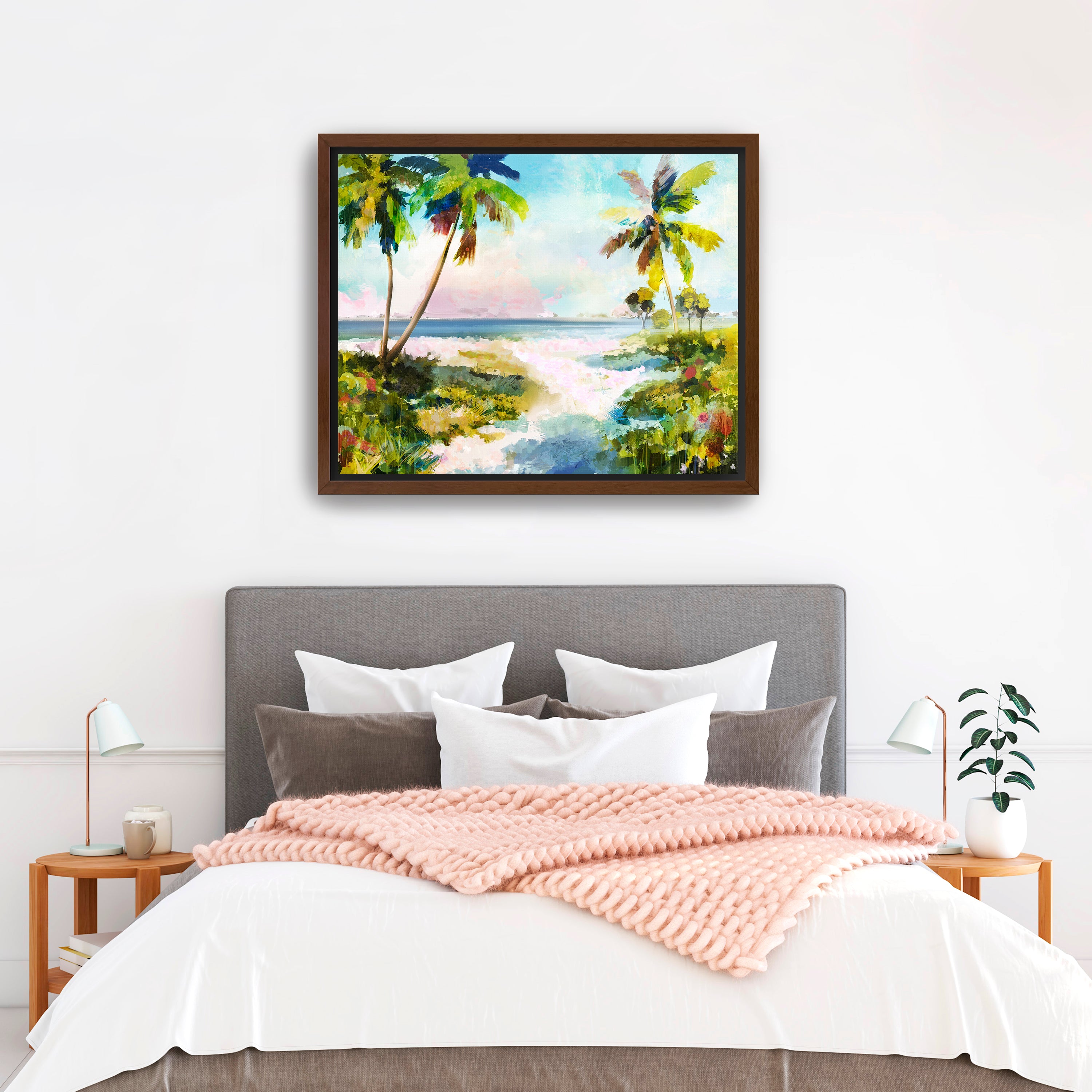 Summer Breeze and Palm Trees Canvas Giclee