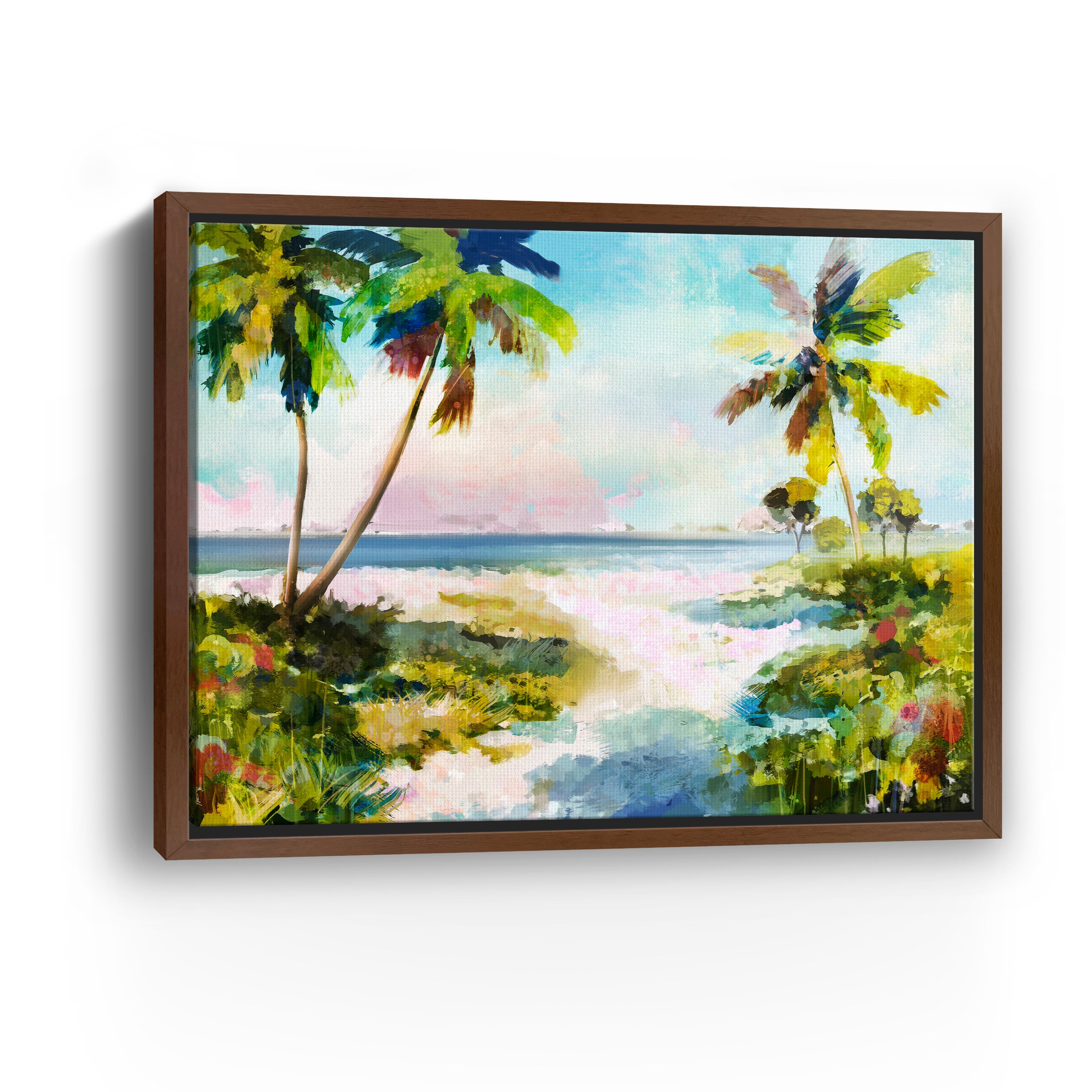 Summer Breeze and Palm Trees Canvas Giclee