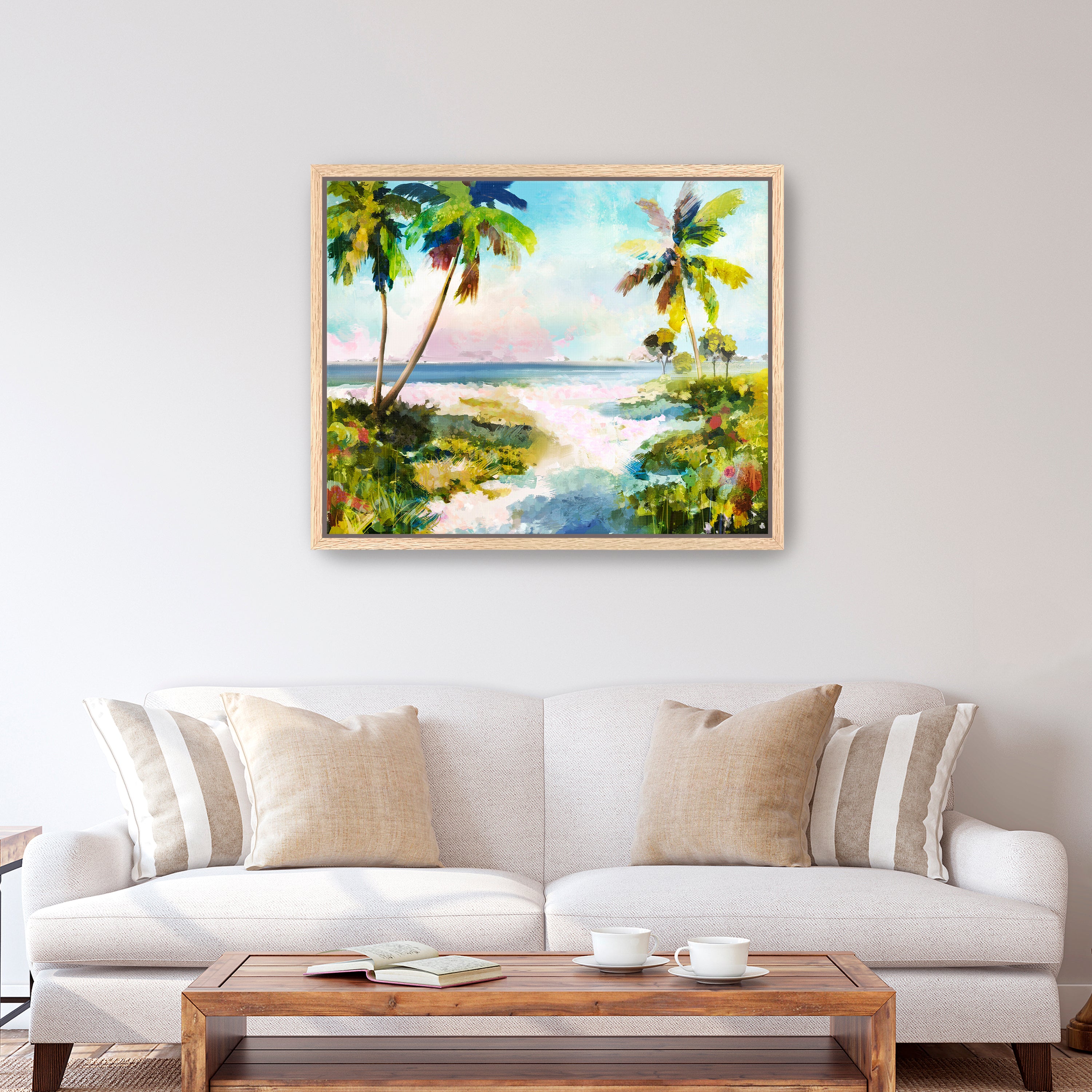 Summer Breeze and Palm Trees Canvas Giclee