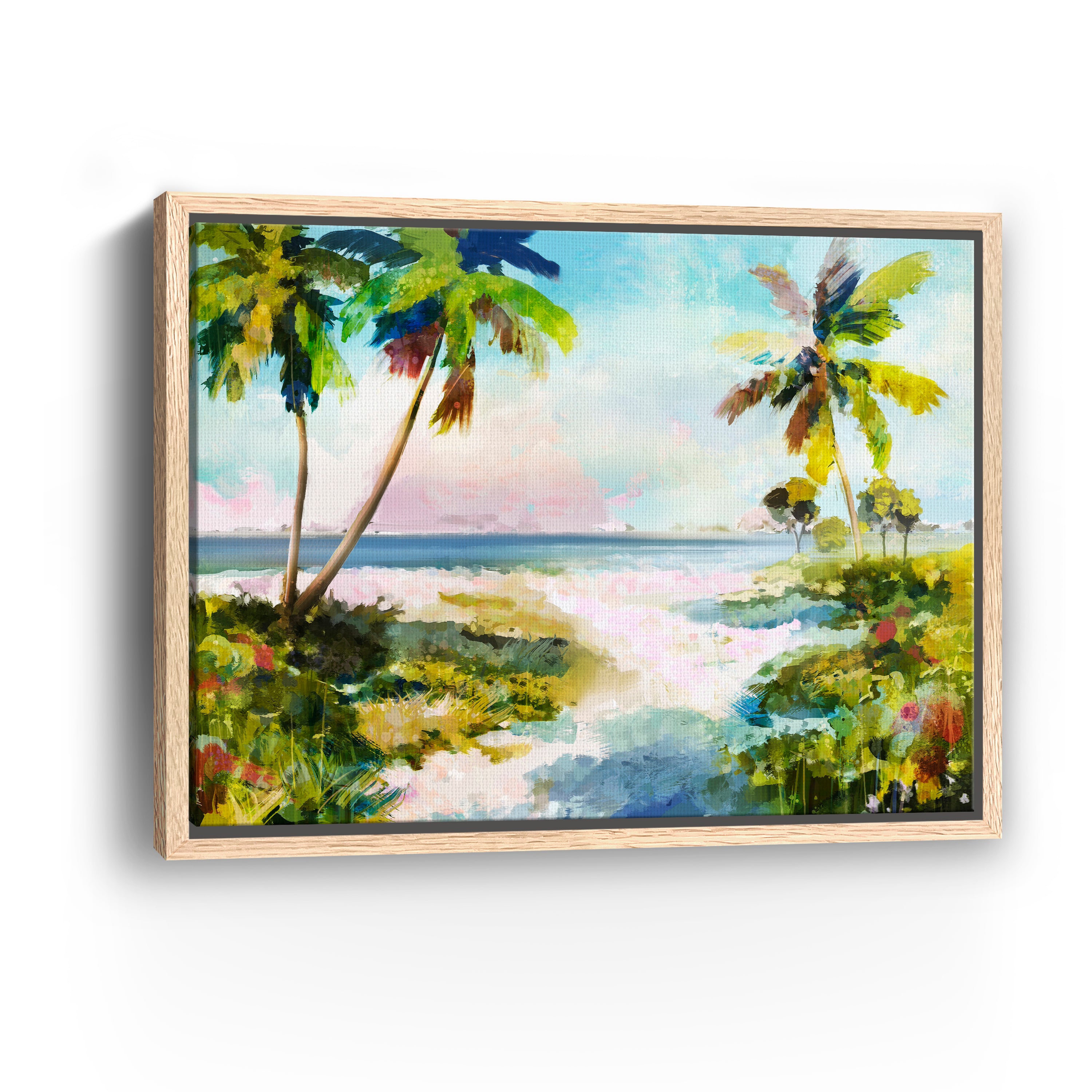 Summer Breeze and Palm Trees Canvas Giclee